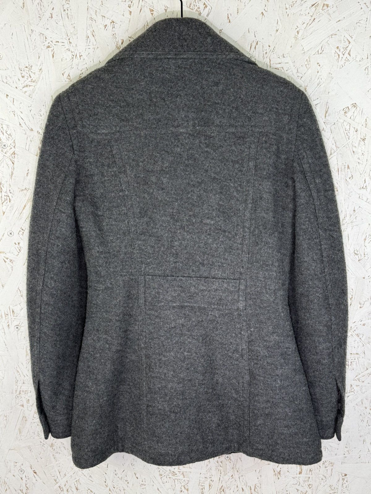 Burberry Burberry Brit Wool Pea Coat Grey Nova Check Lining IT40 US4 Size XS / US 0-2 / IT 36-38 - 5 Thumbnail