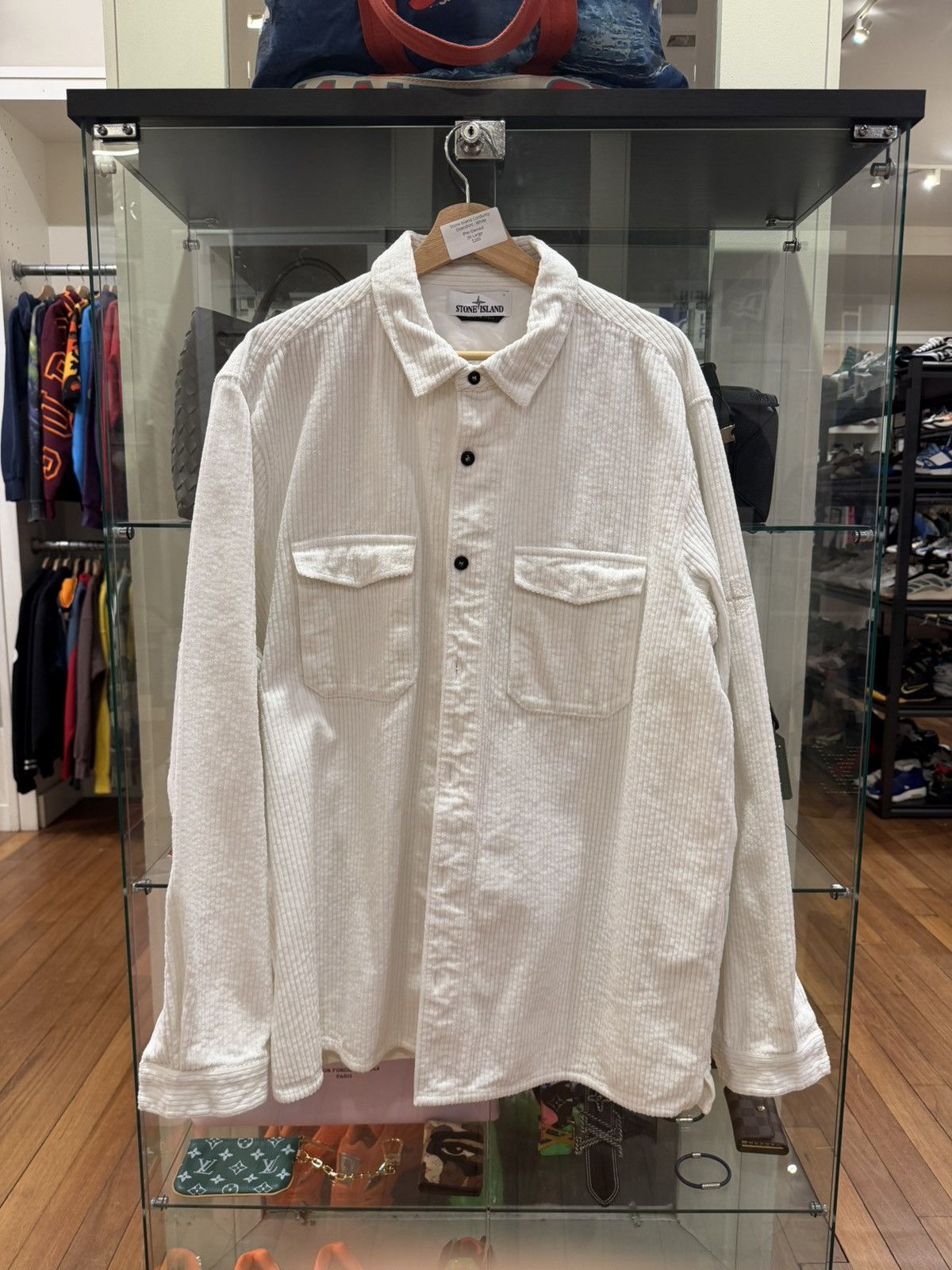 Stone Island Corduroy Button Down Overshirt