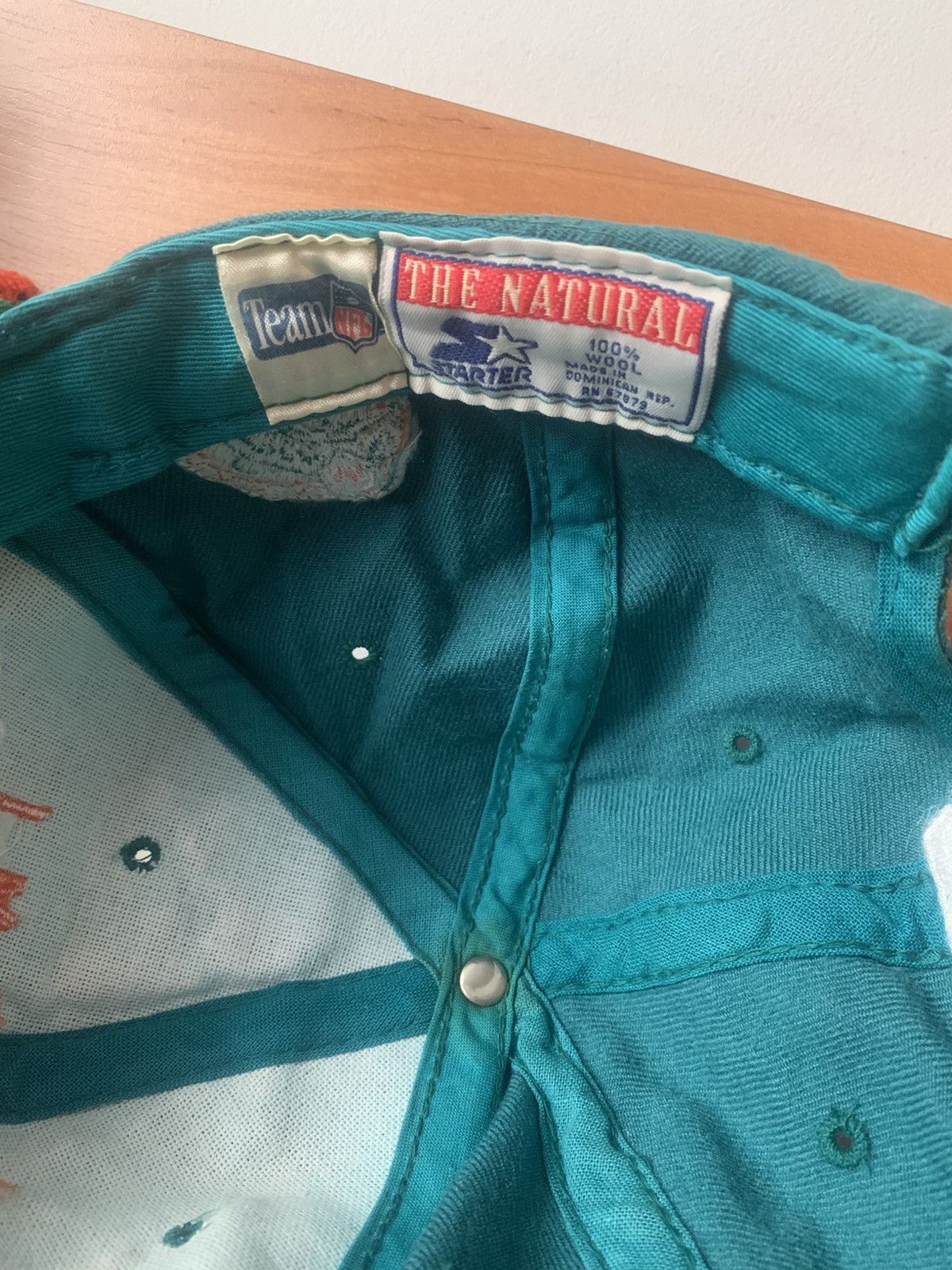 NFL × Starter × Vintage 90s Vintage NFL Starter Miami Dolphins The Natural Hat Size ONE SIZE - 5 Thumbnail