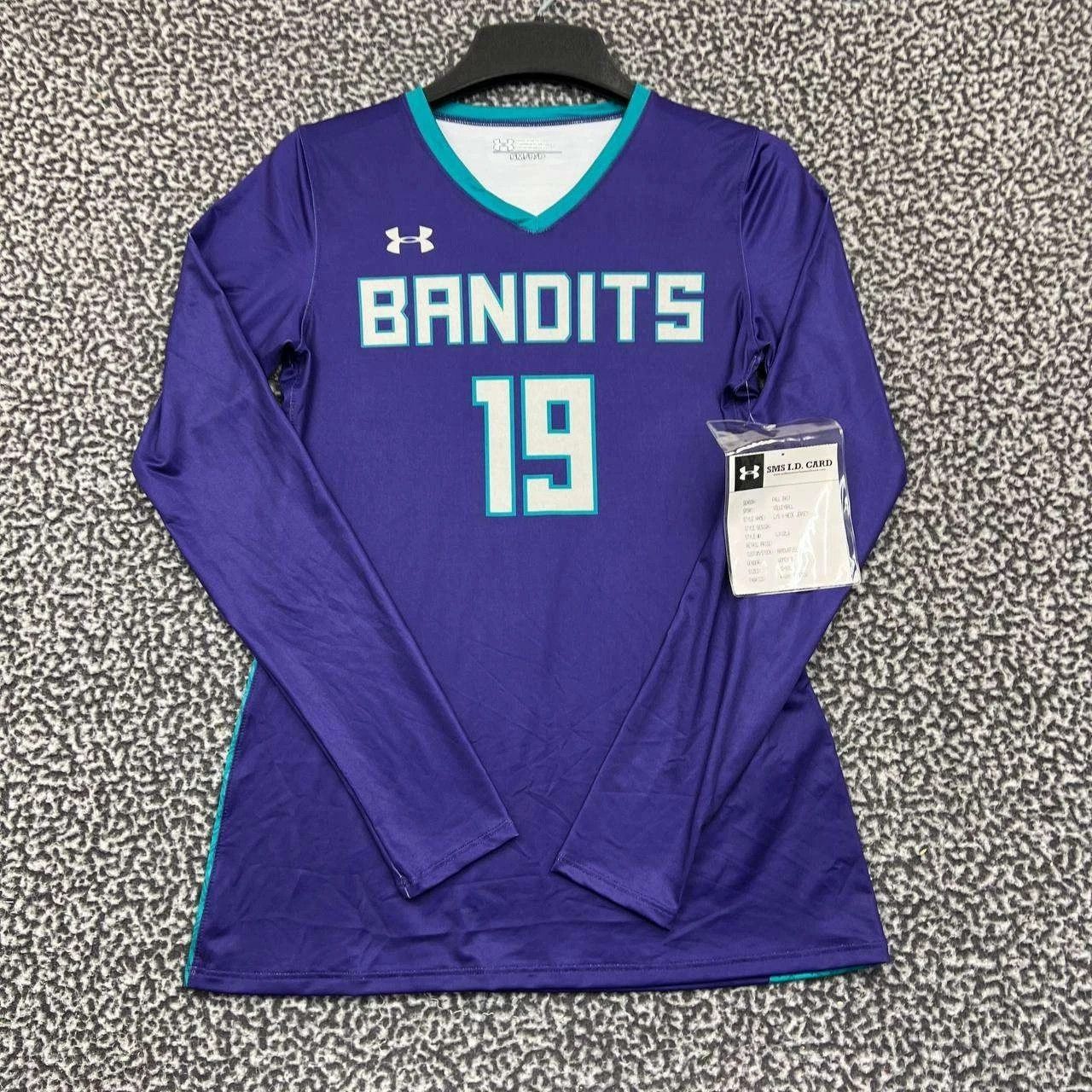 Under Armour Bandits #19 Jersey Shirt Women Long Sleeve V-Neck New S Size S / US 4 / IT 40 - 1 Thumbnail