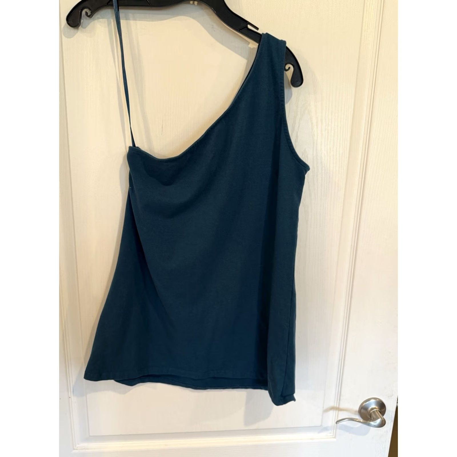 Torrid Torrid Tank One Shoulder Knit Blue Solid 1X Plus Womens Sleeveless Stretchy Cut Out Shirt Size XL / US 12-14 / IT 48-50 - 4 Thumbnail