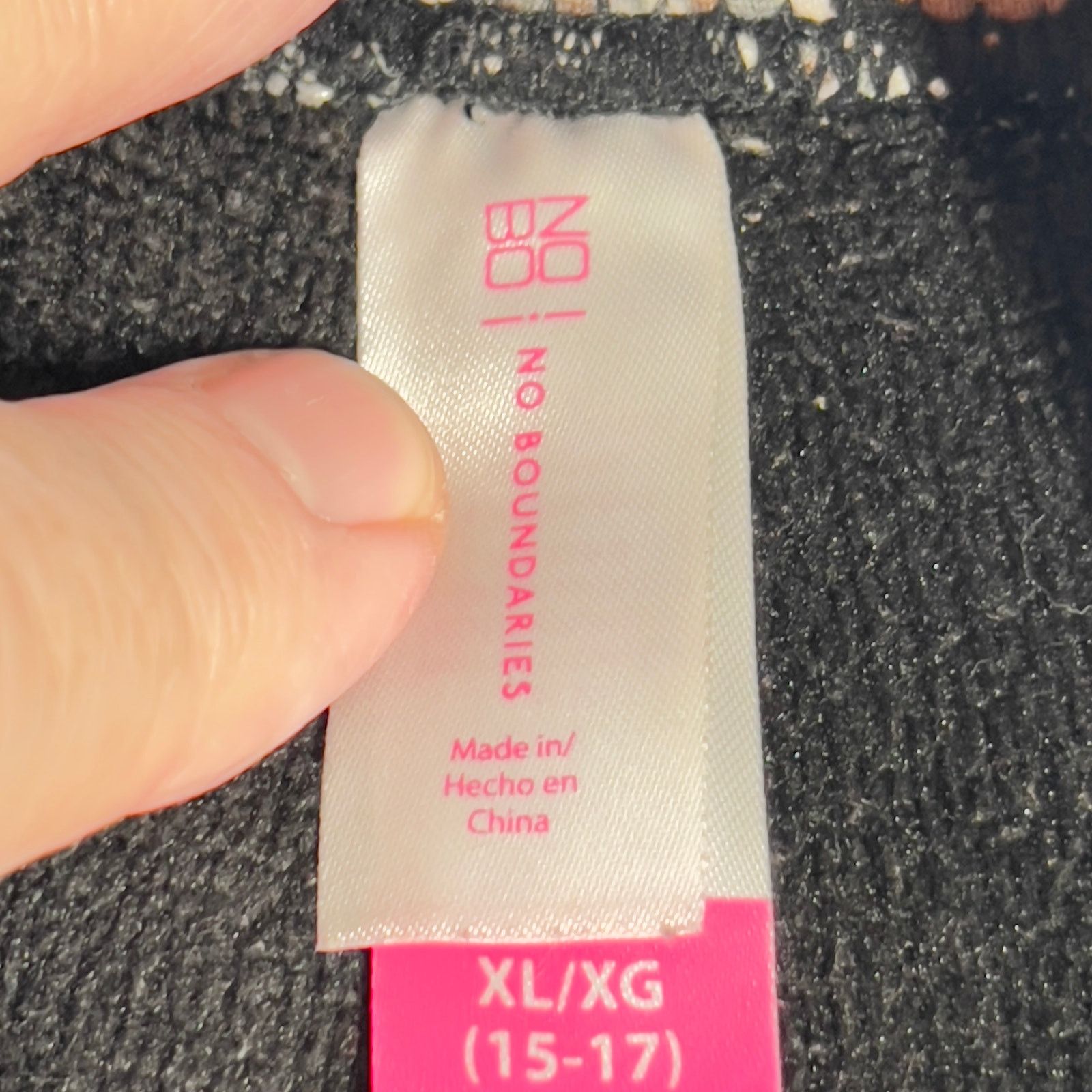 Other No Boundries NOBO Lounge Pants Woman XL 15-17 Brwn Fair Isle Size ONE SIZE - 2 Thumbnail