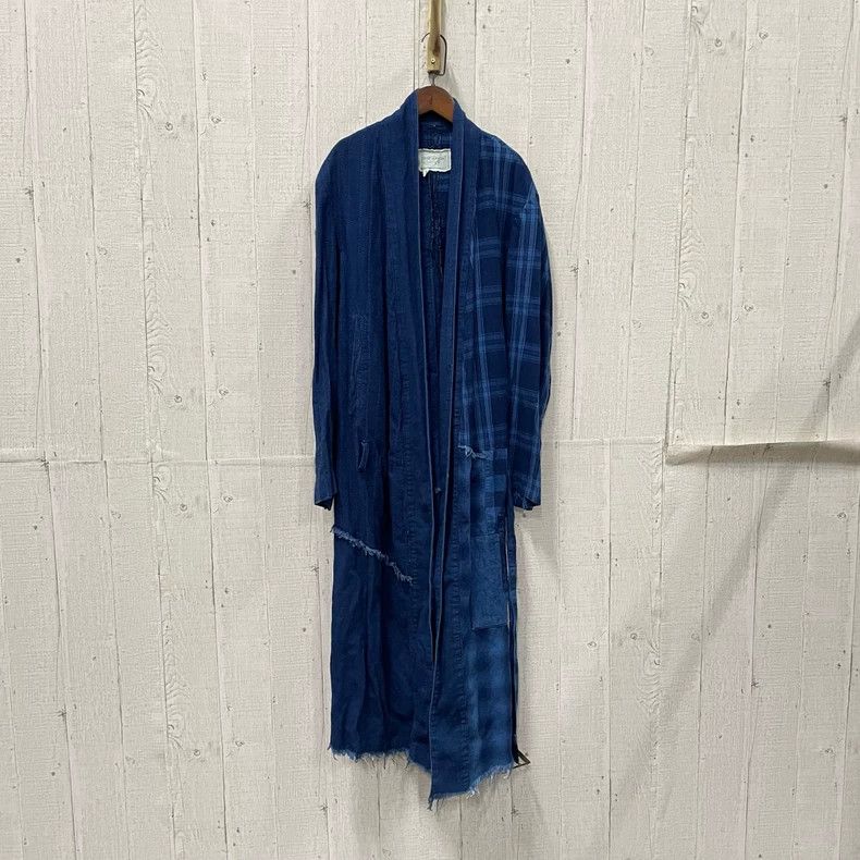 Greg Lauren greg lauren size 3 Blue dyed long patchwork road robe 2506 Size US L / EU 52-54 / 3 - 1 Thumbnail