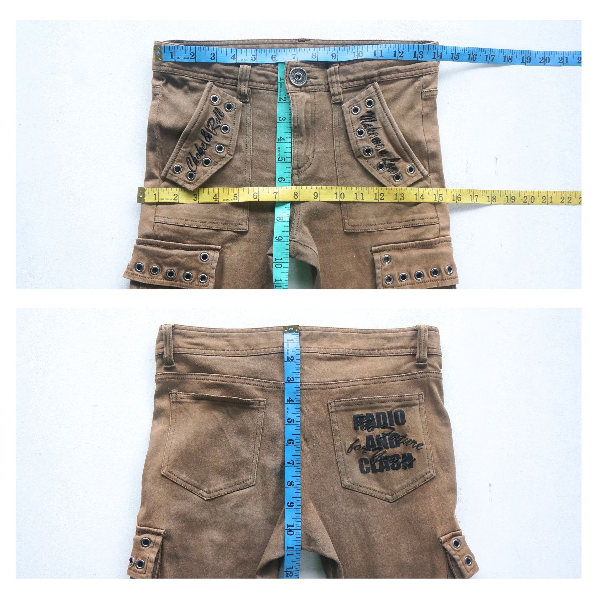 Japanese Brand Bad News by Glad News Slim Stretchable Cargo Pants Size 28" / US 6 / IT 42 - 8 Thumbnail