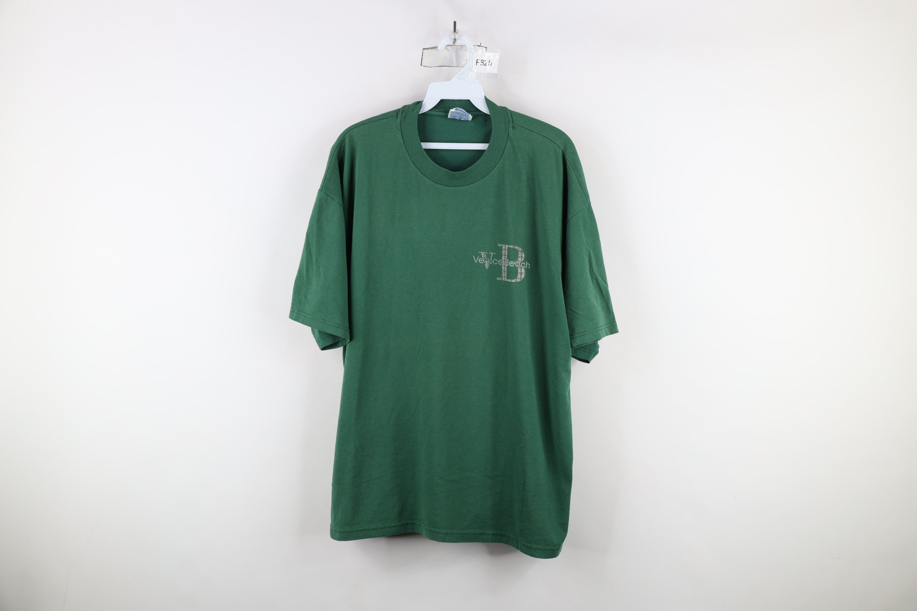 Vintage Vintage 90s Streetwear Spell Out Venice Beach T-Shirt Green Size US XL / EU 56 / 4 - 1 Thumbnail