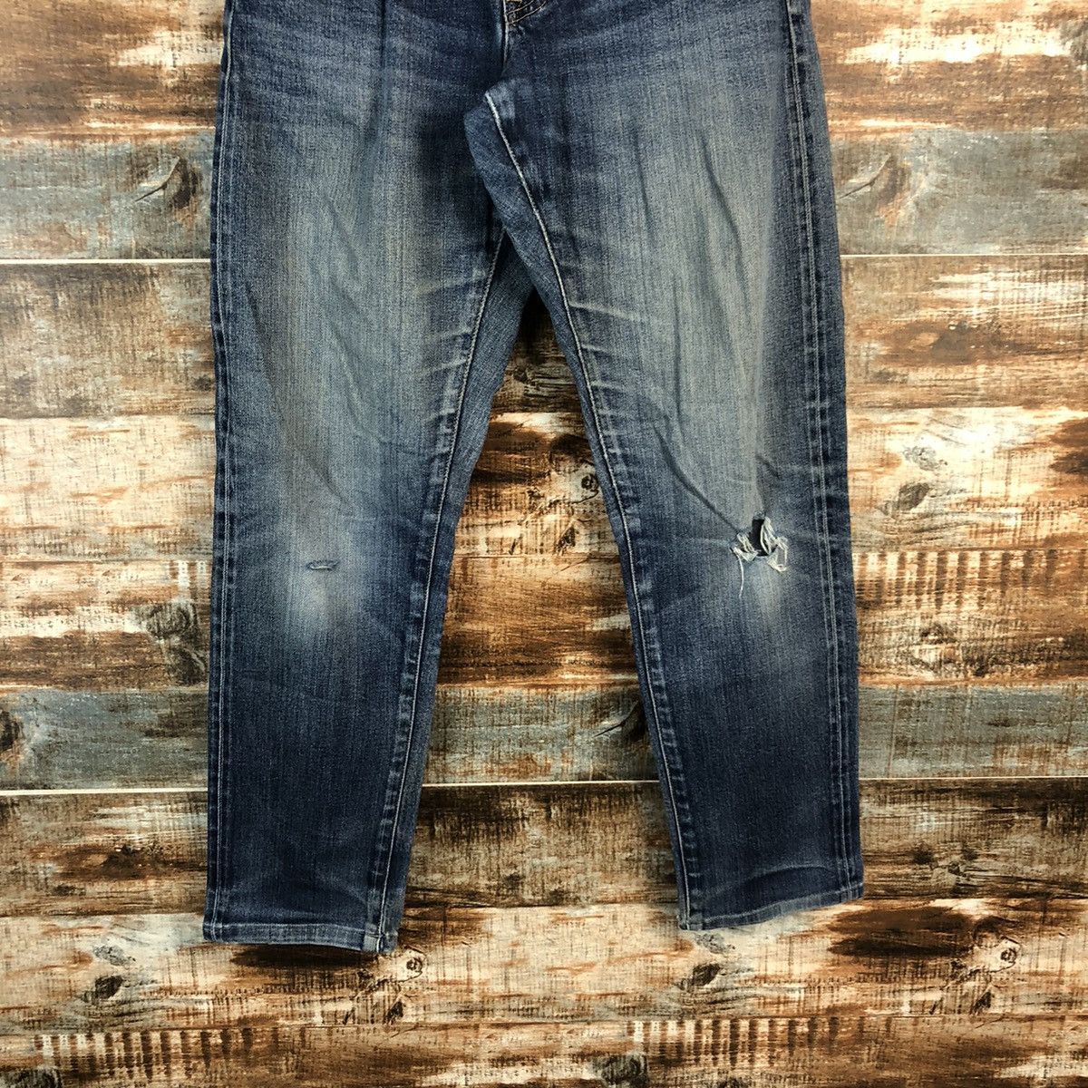 Uniqlo DLL Uniqlo Blue Distressed Denim Pants #C245 Size US 30 / EU 46 - 3 Thumbnail