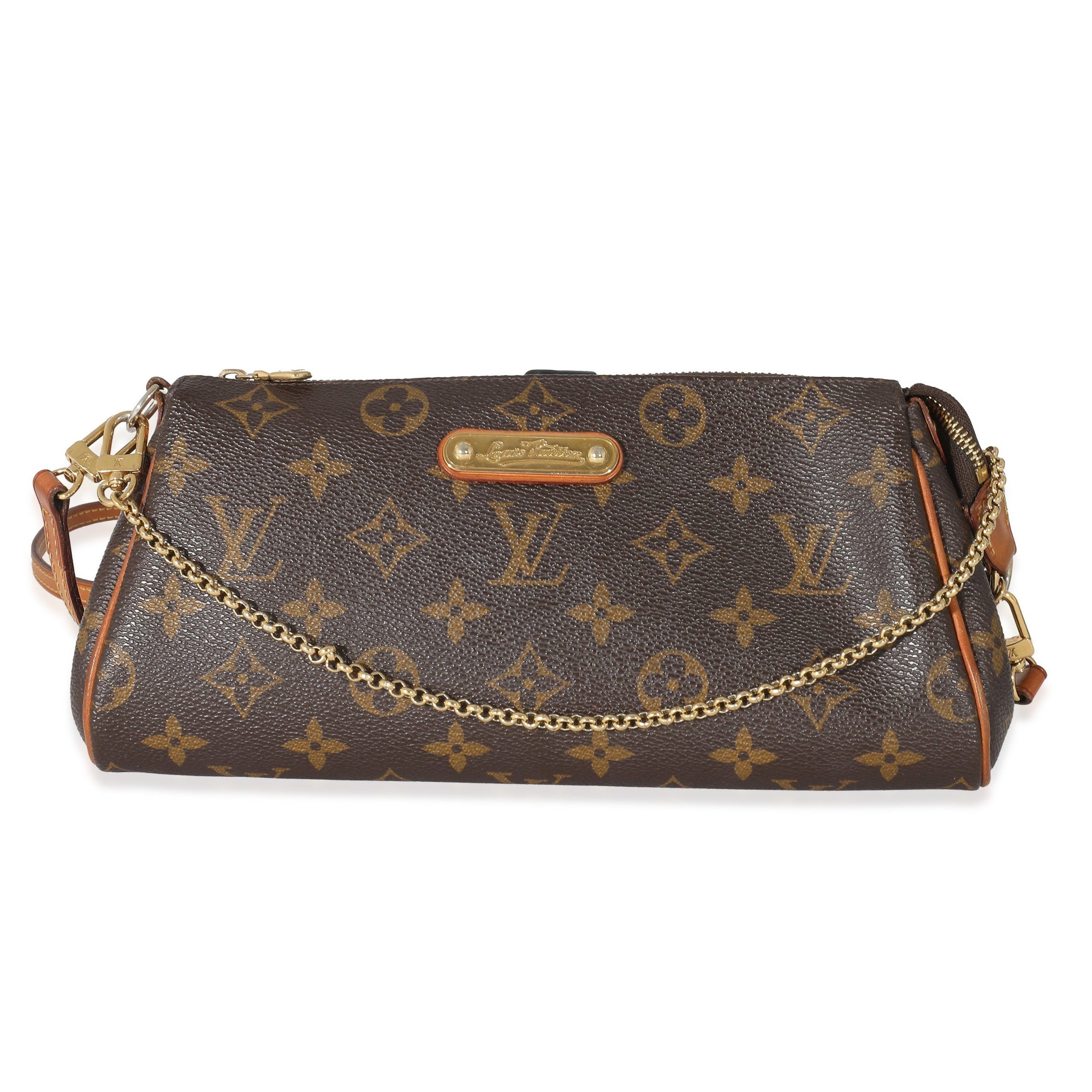 image of Louis Vuitton Monogram Canvas Eva Clutch in Brown, Women's