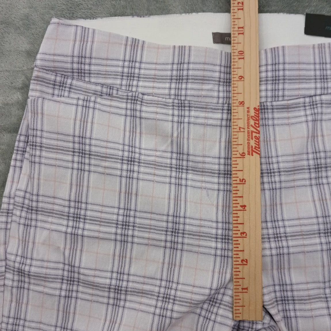 Vintage Maurices Ankle Pants Womens Medium Purple Plaid Pull On Skinny 30x28 New Size 32" / US 10 / IT 46 - 3 Thumbnail