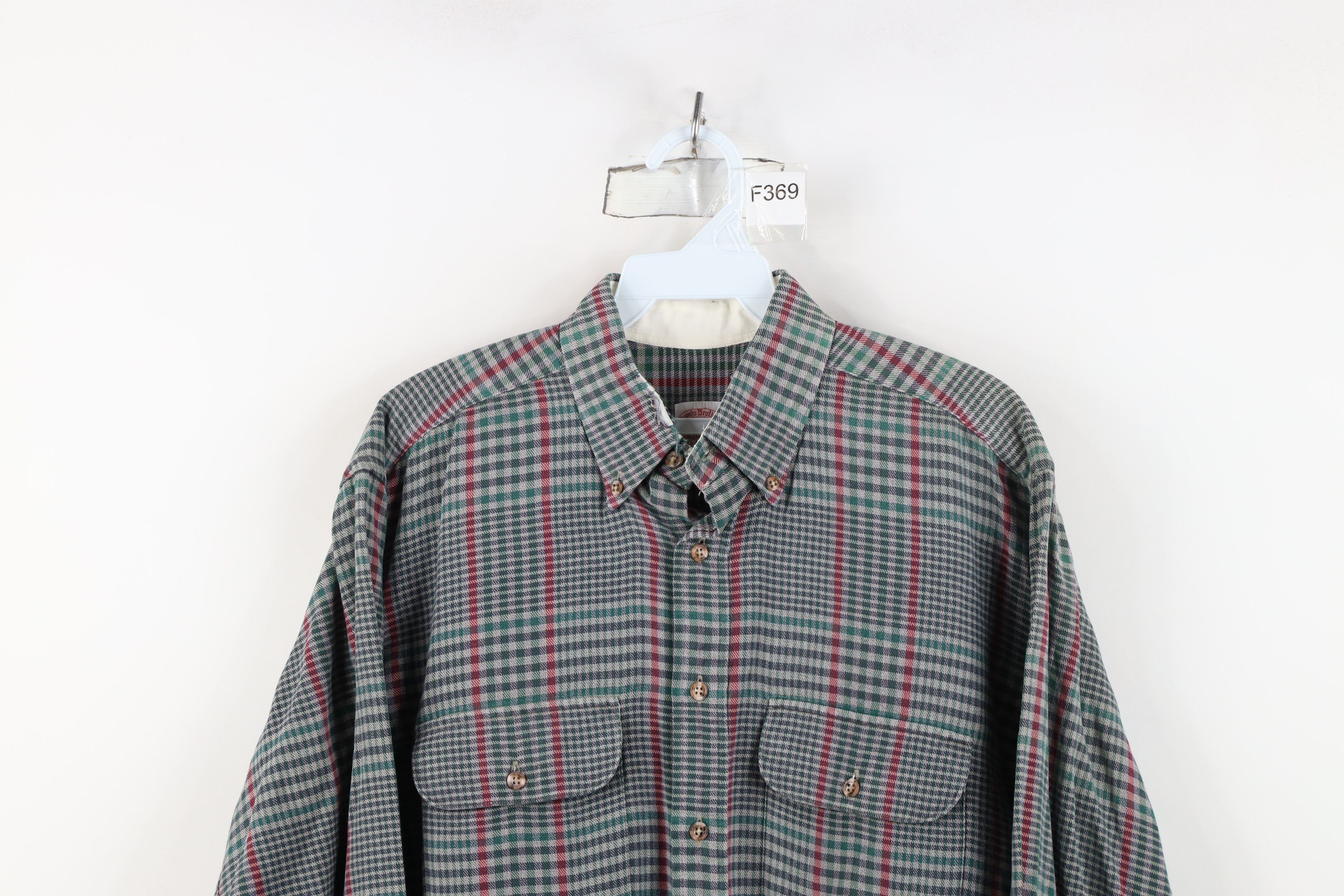 Brooks Brothers Vintage 80s 90s Brooks Brothers Flannel Button Down Shirt Size US M / EU 48-50 / 2 - 2 Thumbnail