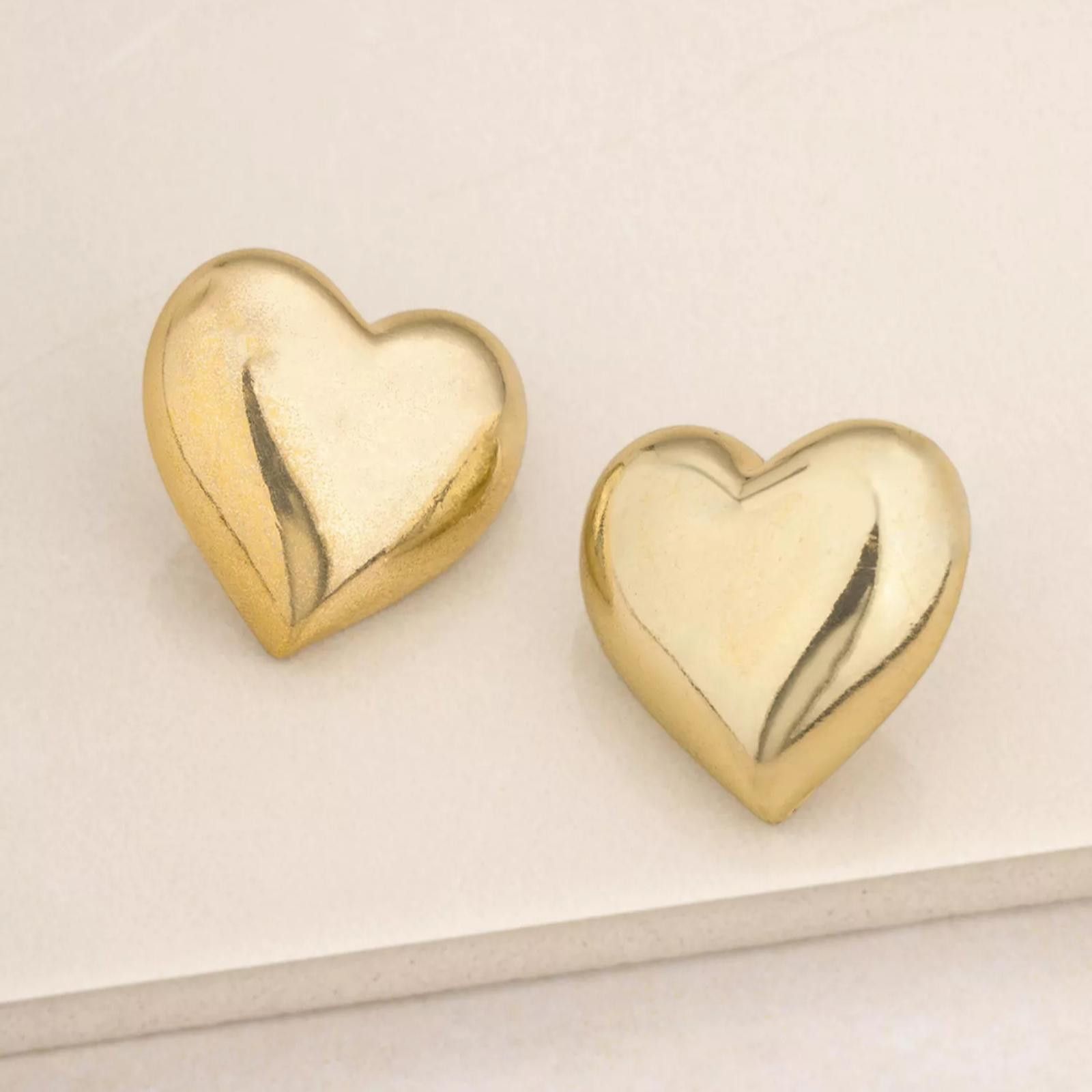 Other Ettika Polished Heart Stud Earrings 18k gold-plated Size ONE SIZE - 1 Thumbnail