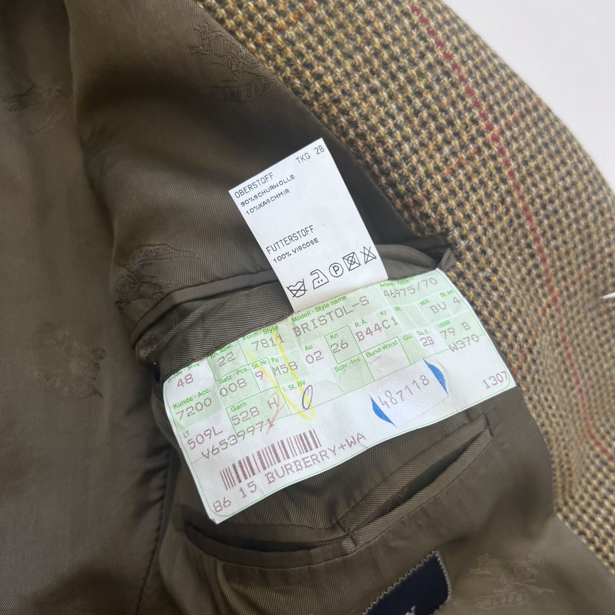 Burberry Vintage Burberry wool/cashmere checked blazer jacket Size 38S - 8 Thumbnail