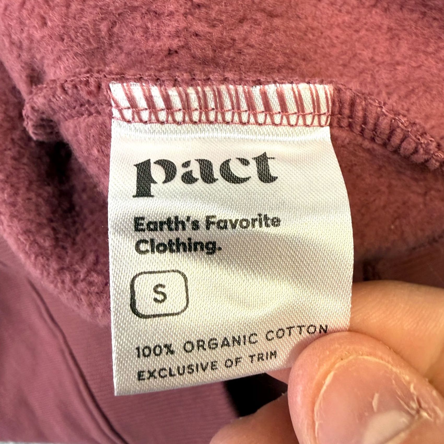 Vintage Pact Sweatshirt Womens Small Rose Burgundy Organic Cotton Crewneck Midweight Regular Sweatshirt Pullover Crew Neck Red Fall Winter Women 2020s Size S / US 4 / IT 40 - 4 Thumbnail