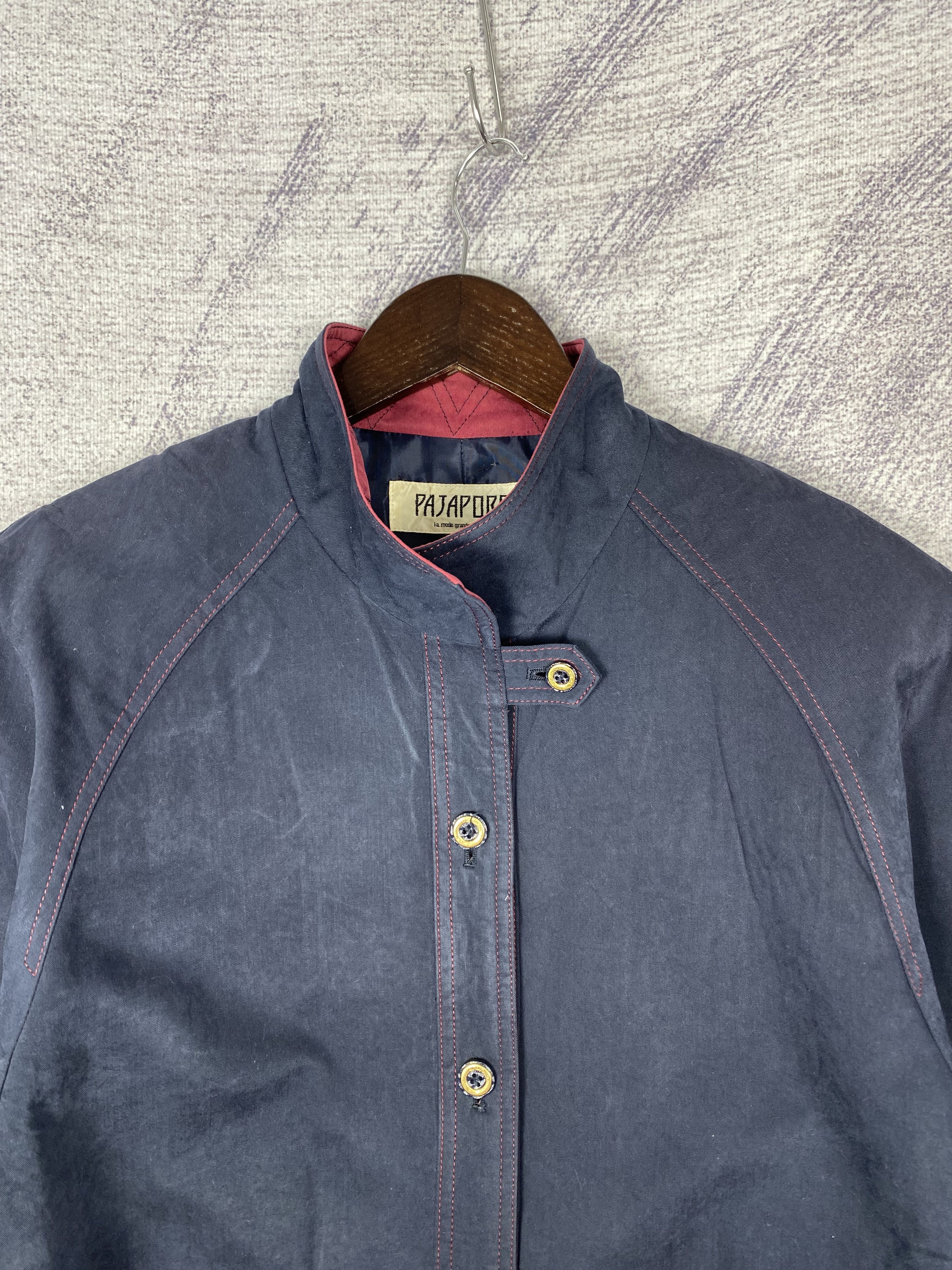 Japanese Brand Vintage Japanese Pajaporo Canvas Chore Jacket Blue Overcoat Size US L / EU 52-54 / 3 - 2 Thumbnail