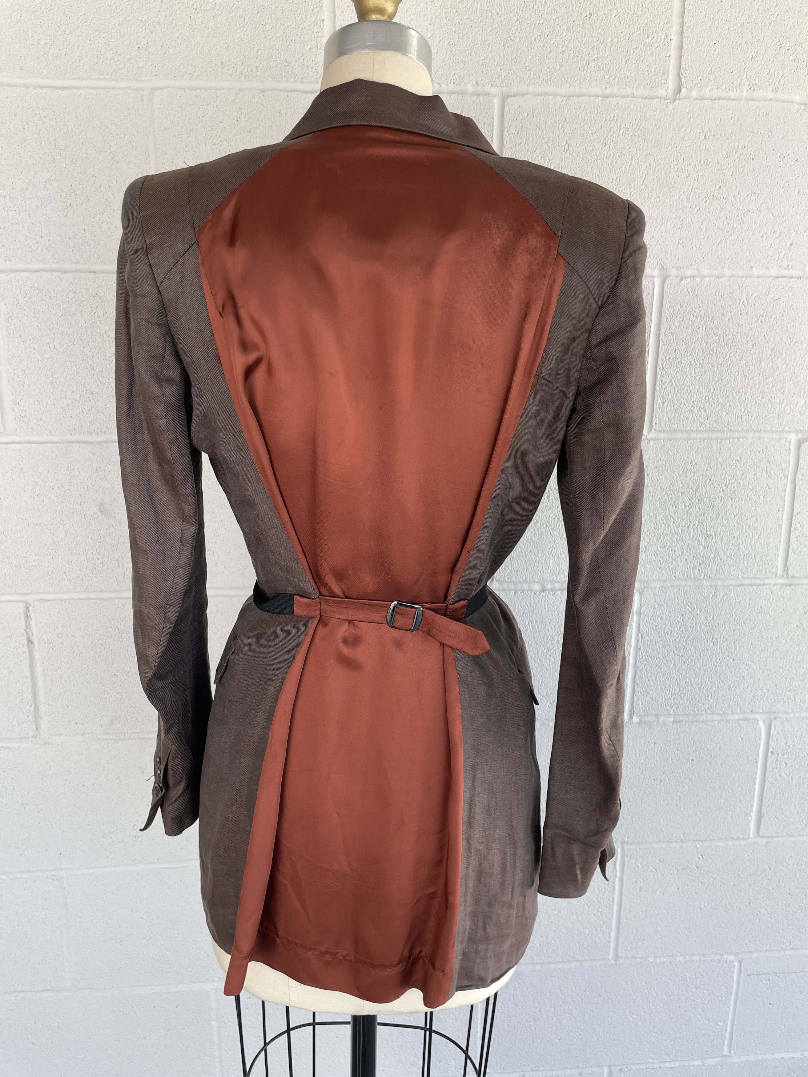 Wim Neels Wim Neels Copper Minimalist blazer / elastic belt Size S / US 4 / IT 40 - 2 Thumbnail