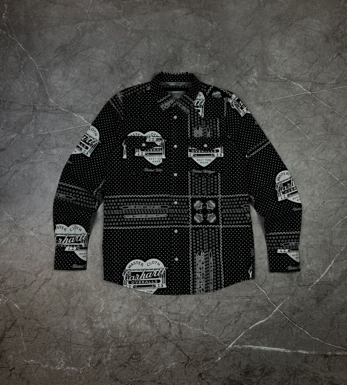 Carhartt Wip SJ bandana Kansas Shirt 25 Year Slam Jam Collaboration Size US S / EU 44-46 / 1 - 1 Thumbnail