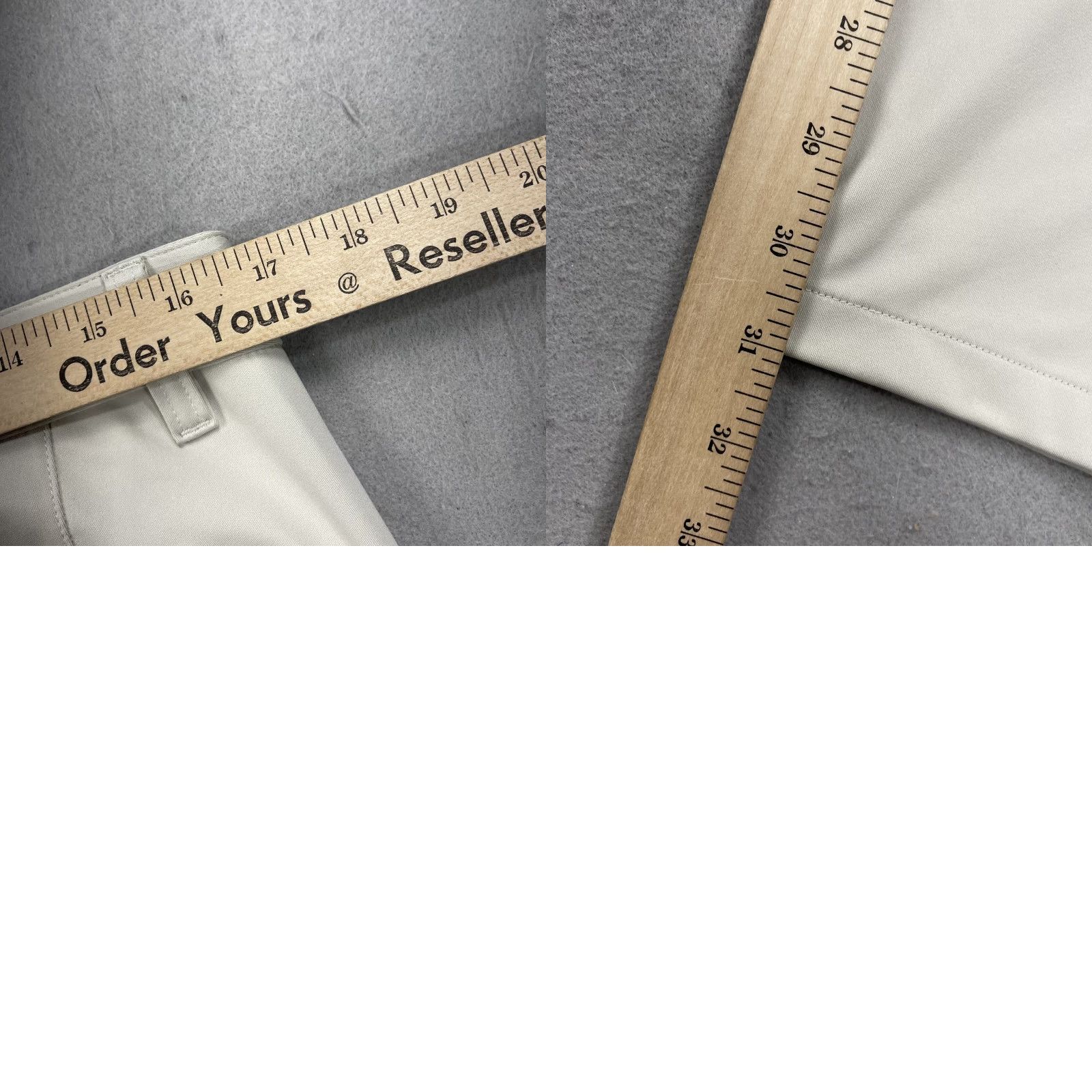 Rhone Rhone Mens Chino Pants 33x31 Beige Slim Preppy Casual Button Flat Front 5-Pocket Logo Travel Golf Size US 33 - 8 Thumbnail