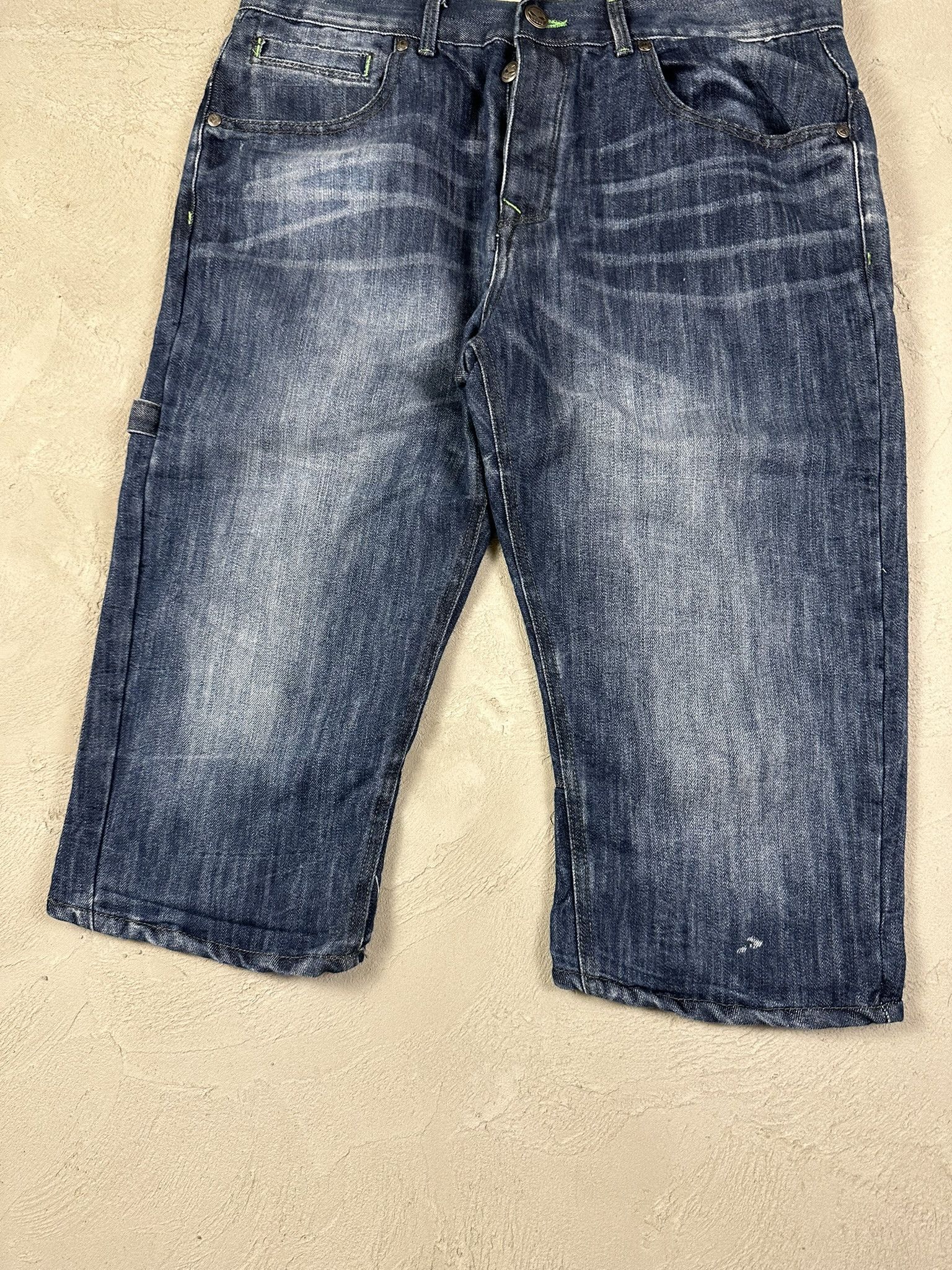 No Fear Vintage Y2k No Fear 3/4 Oversized Jeans Shorts Jorts Size US 36 / EU 52 - 2 Thumbnail