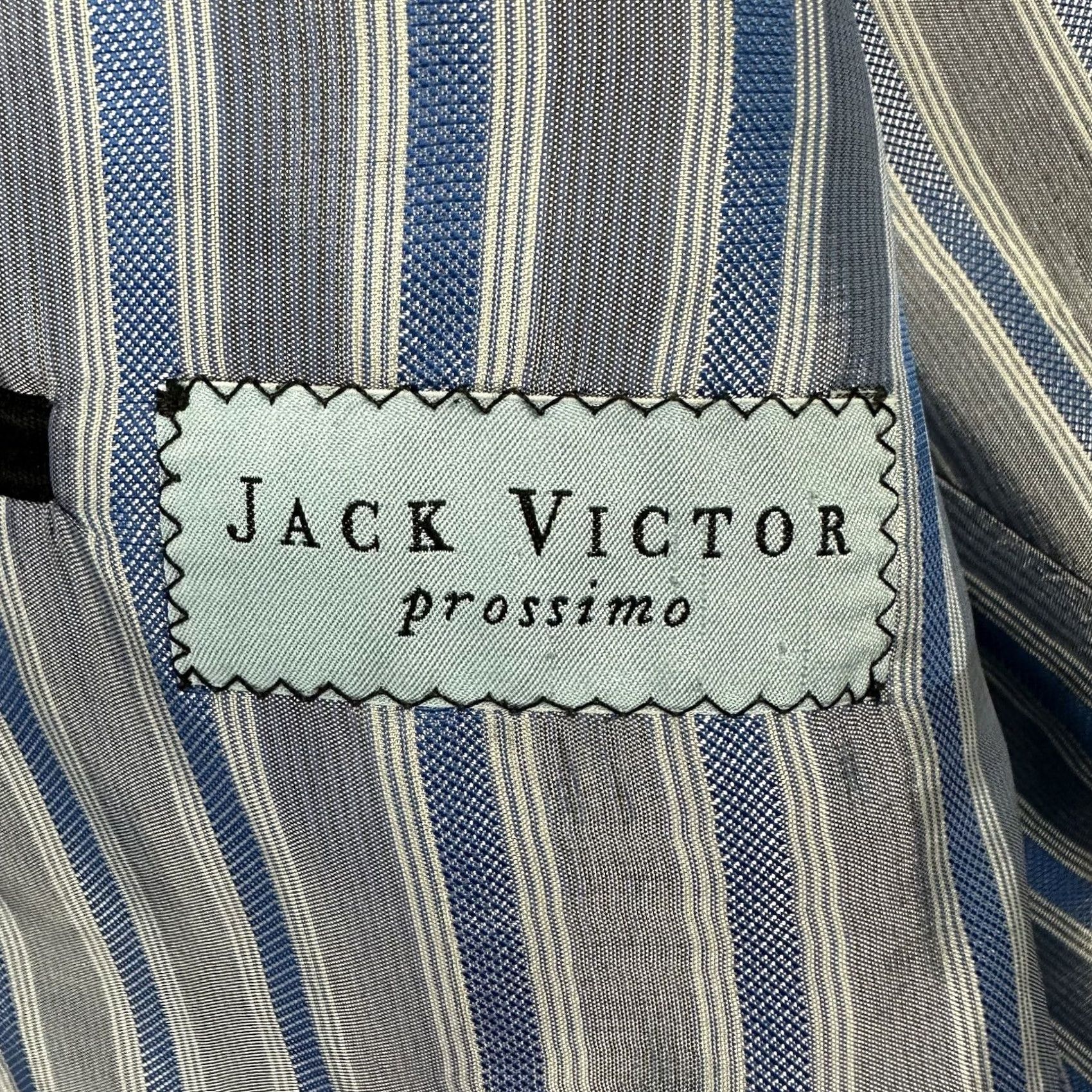 Jack Victor Jack Victor Prossimo Wool Black Striped Grovewood SPJ Blazer Sport Jacket 42L - Used Mens Size 42R - 4 Thumbnail
