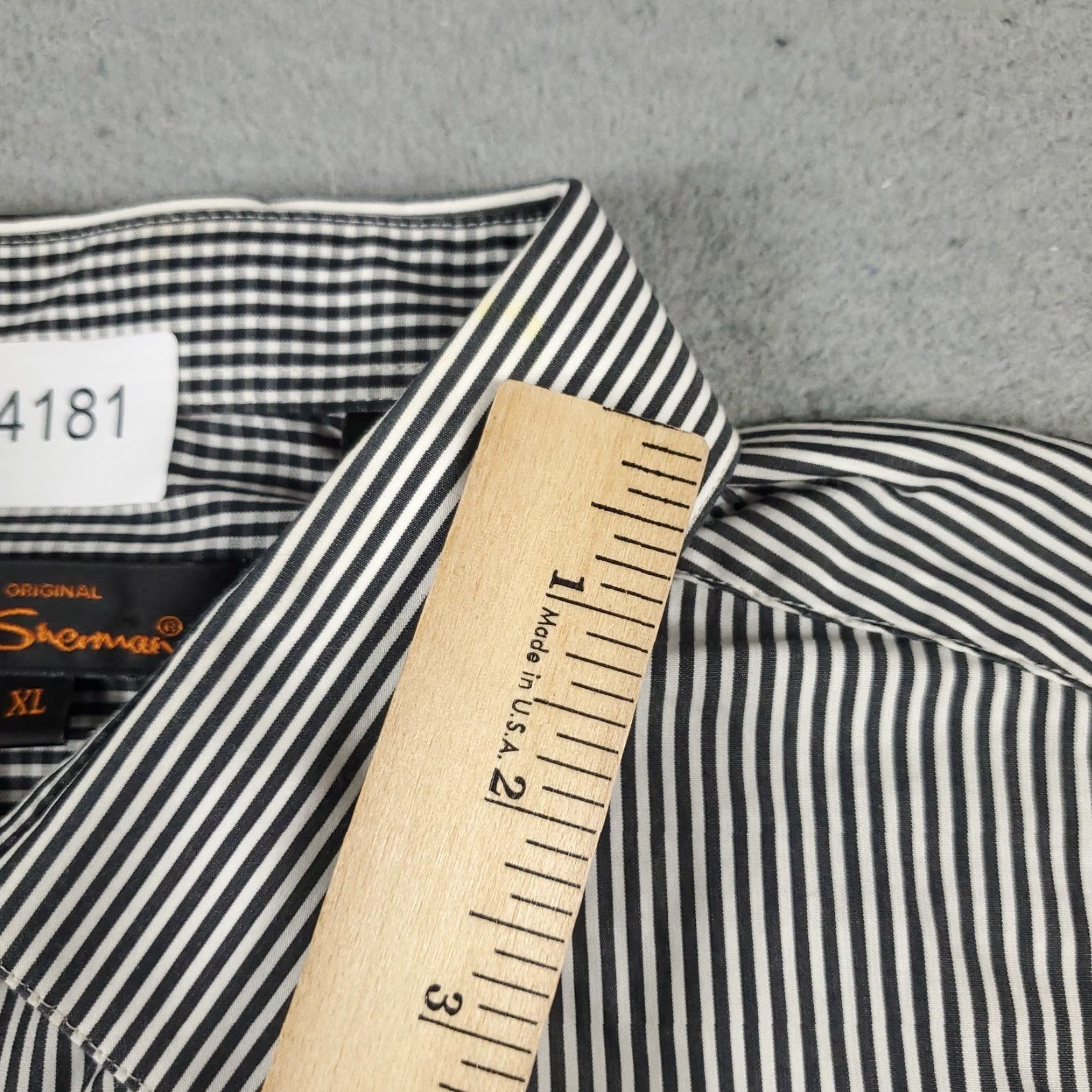 Ben Sherman Ben Sherman Shirt Mens XL Gray Black Check Long Sleeve Casual Button-Up Size US XL / EU 56 / 4 - 4 Thumbnail