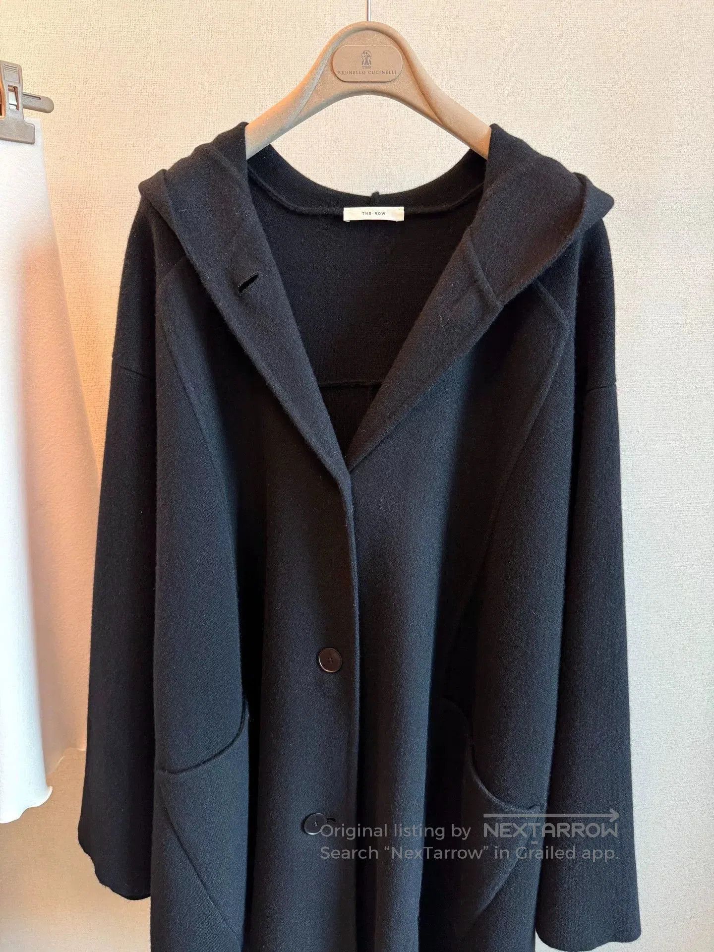 The Row The Row Black Hooded Cashmere Coat. Size US M / EU 48-50 / 2 - 2 Thumbnail