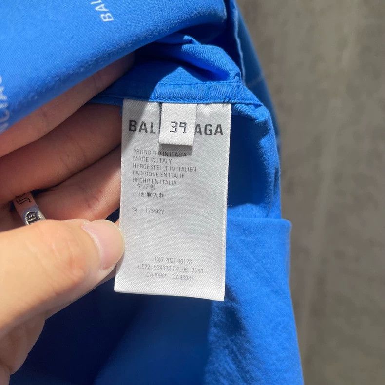 Balenciaga Balenciaga size 39 Blue Full Screen Short Sleeve Shirt 2502 Size US XXS / EU 40 - 4 Thumbnail