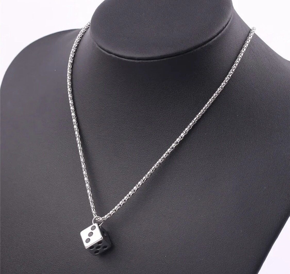 Jewelry Lucky Dice Pendants Chain Necklace Size ONE SIZE - 1 Thumbnail