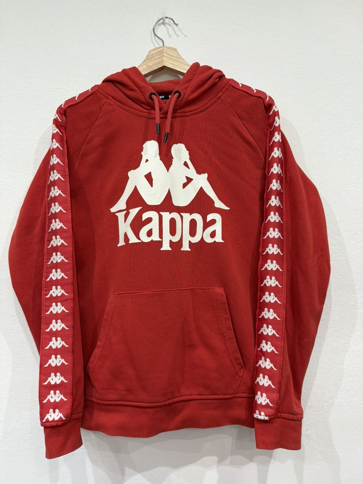 Kappa Kappa Red Hoodie Logo Taped Sleeves – M Size US M / EU 48-50 / 2 - 4 Thumbnail