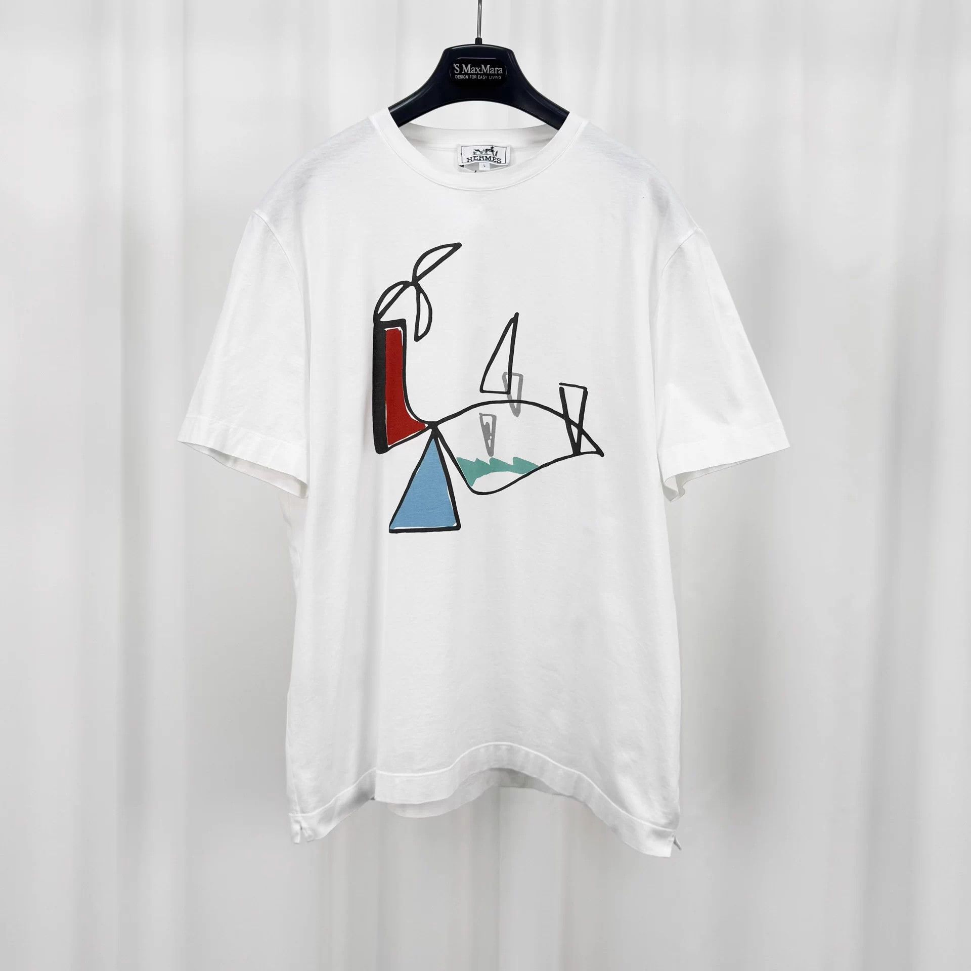 Hermes Graffiti Print L Tee Mint