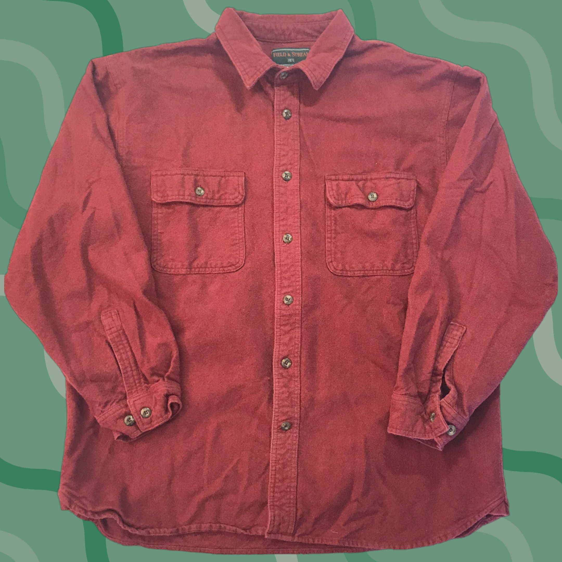 Vintage VINTAGE Field & Stream Flannel Shirt Button-Up Mens XL Burgundy Outdoor Casual Size US XL / EU 56 / 4 - 1 Thumbnail
