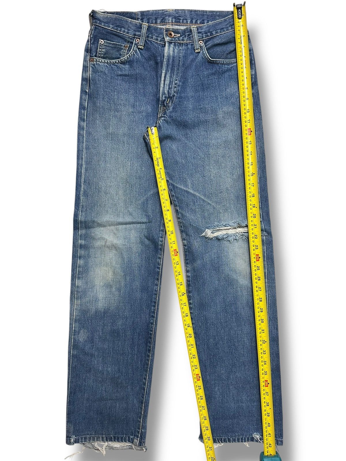 Edwin Vintage Edwin 505 XX Selvedge Japan Denim Distressed Jeans Size US 30 / EU 46 - 20 Thumbnail