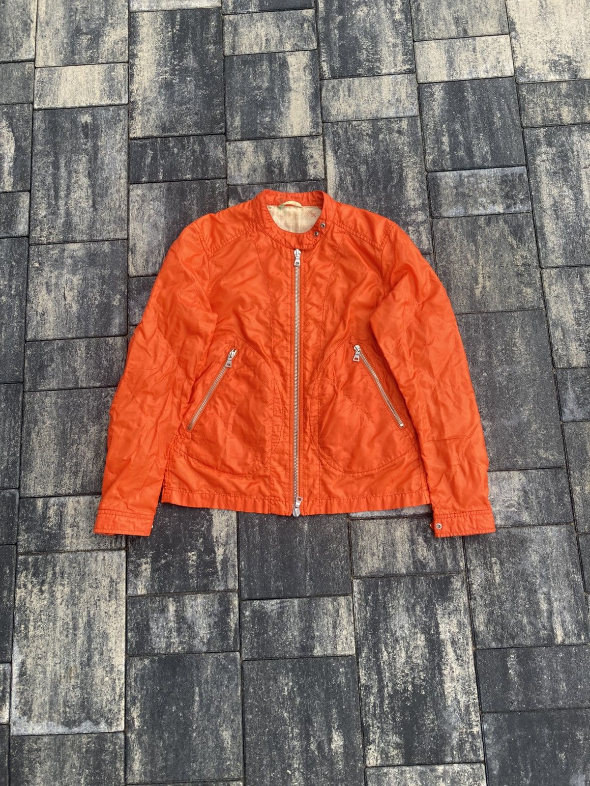 Prada Vintage Prada Orange Windbreaker Jacket Retro y2k Size S / US 4 / IT 40 - 1 Thumbnail