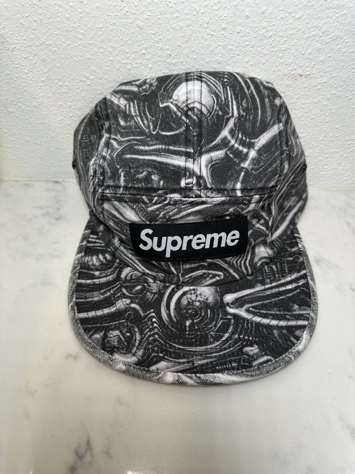 image of Supreme H.r. Giger Camp Cap in Black, Men's