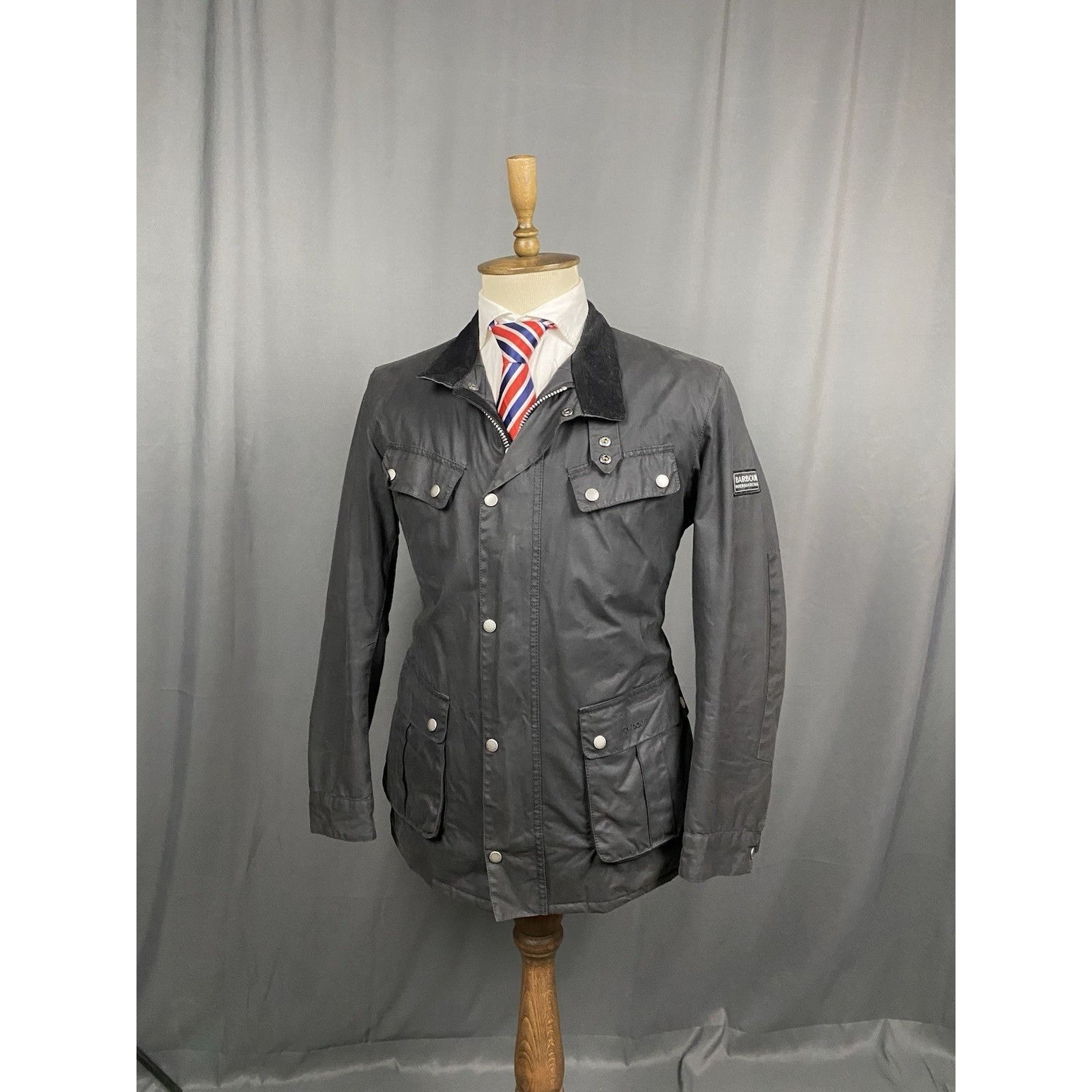Barbour Barbour International Duke Men's Black Waxed Motorcycle Jack Size US L / EU 52-54 / 3 - 2 Thumbnail