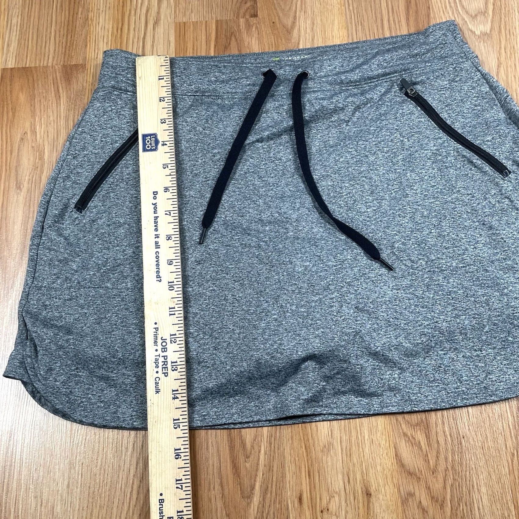 Tek Gear Tek Gear Skort Womens Size Medium Gray DryTek Pull-on Zipper Pocket Above Knee Size 32" / US 10 / IT 46 - 7 Thumbnail