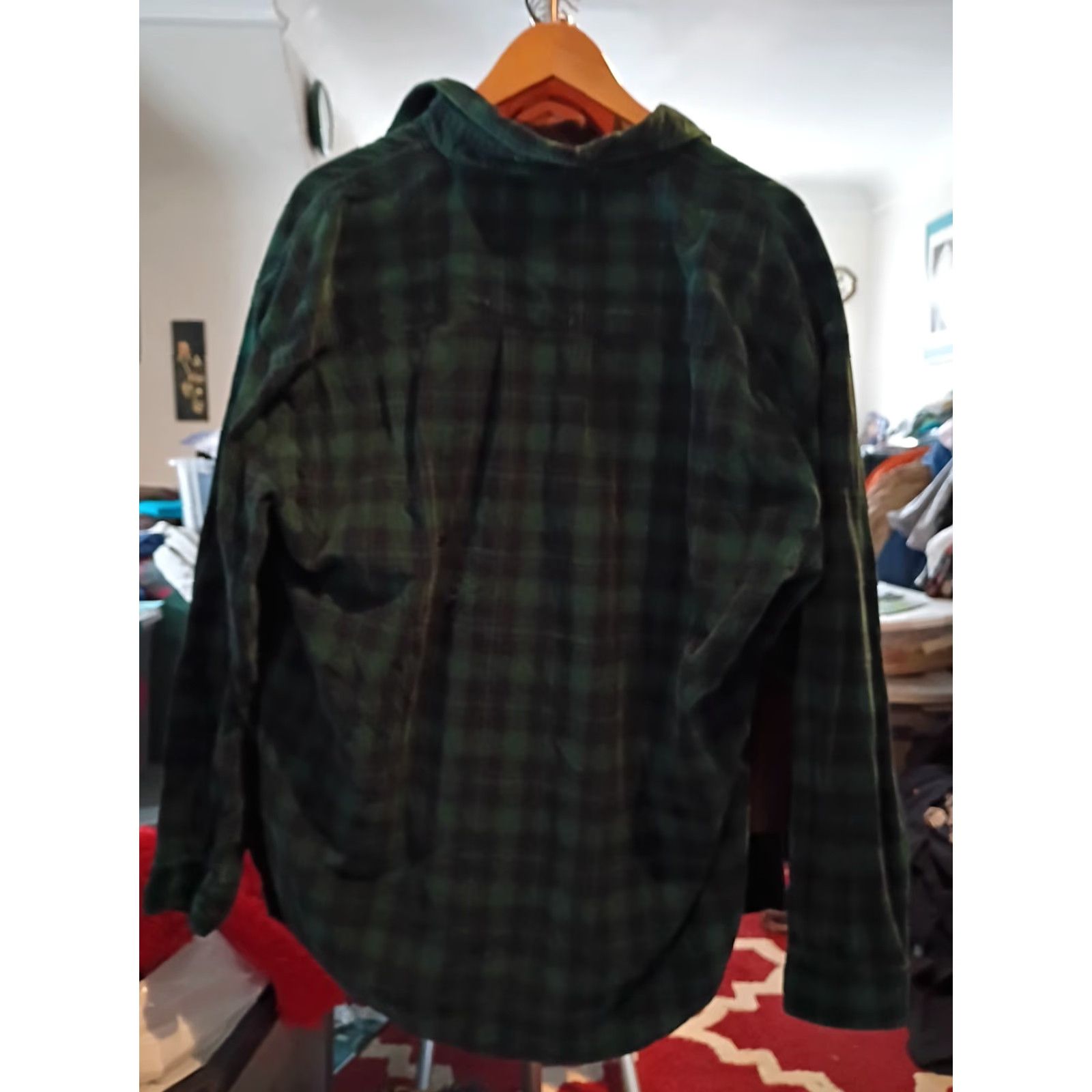 Guess VINTAGE GUESS Shirt Men L Green Plaid Corduroy Made In Macau Long Sleeve Button-Up Size US L / EU 52-54 / 3 - 4 Thumbnail