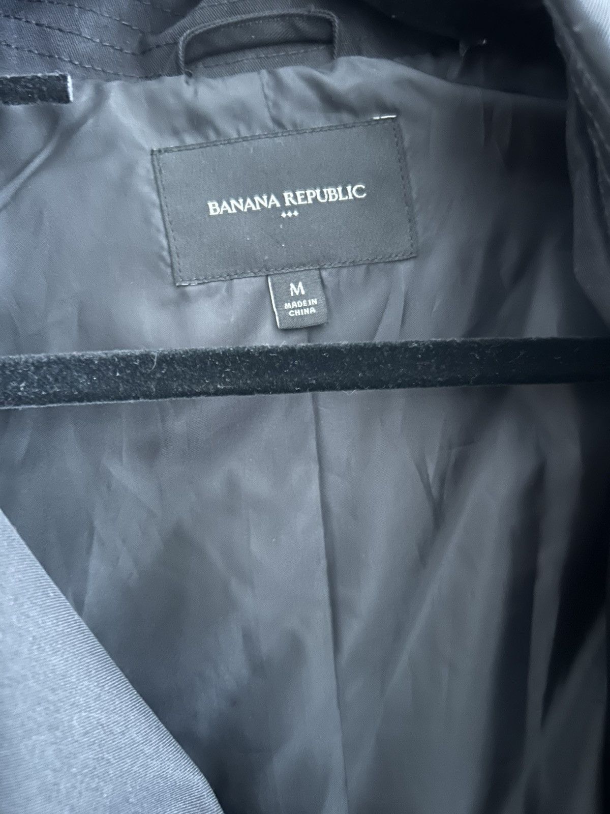 Banana Republic Luxury vintage style designer black goth trench coat Size US M / EU 48-50 / 2 - 6 Thumbnail