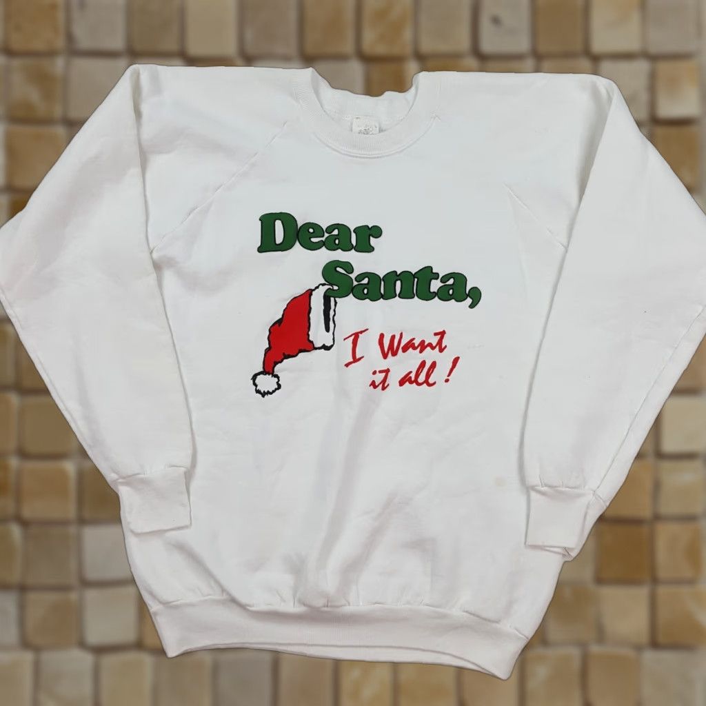 Fruit Of The Loom VINTAGE Dear Santa Christmas Nike? Sorry, original title doesn't include Nike. Size US XL / EU 56 / 4 - 1 Thumbnail