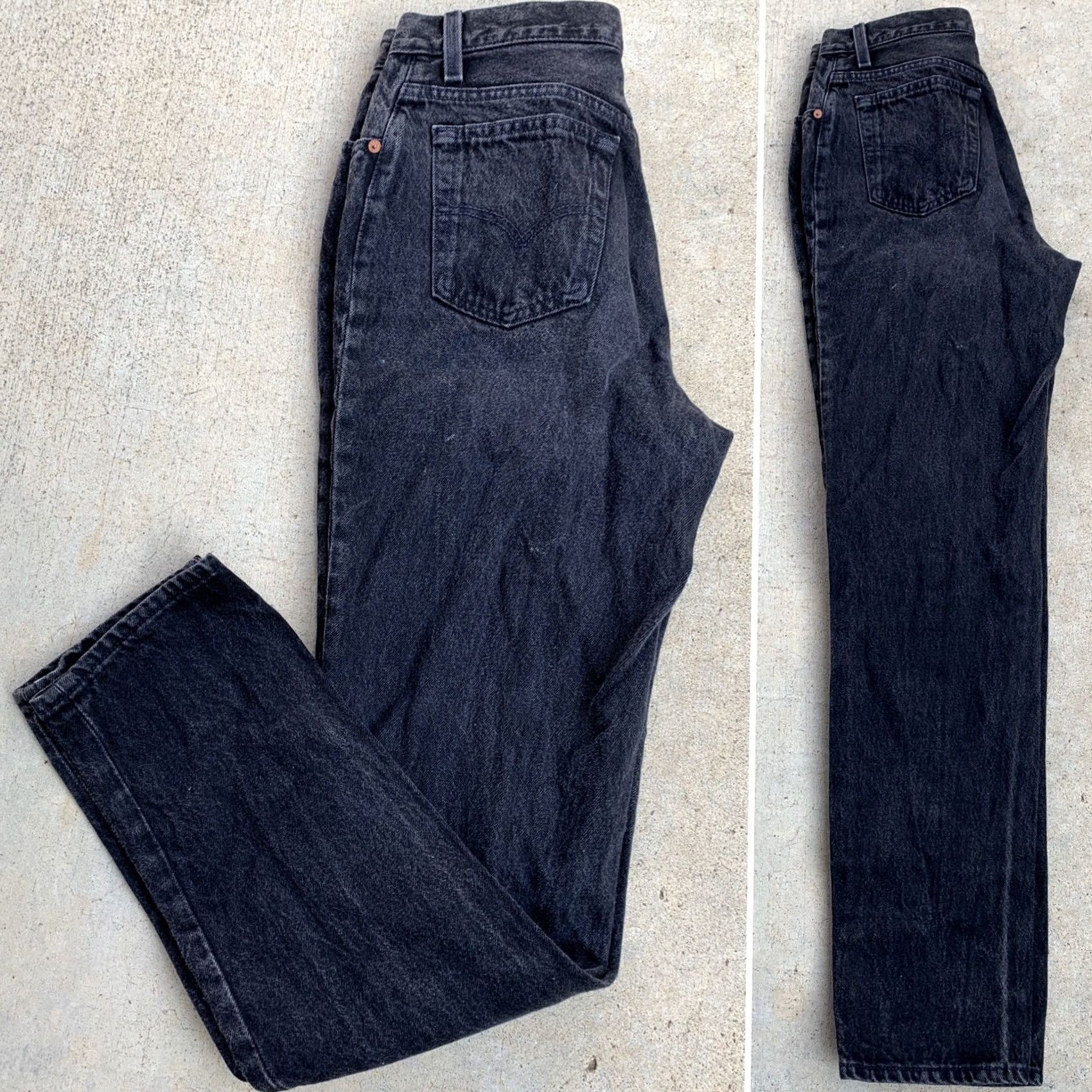 Levi's VINTAGE Levi's Button Fly 501 Jeans High Waist Tapered Leg 11 29” Waist USA Made Denim Black Men’s/Juniors 1990s Casual Leather See Pics Size 32" / US 10 / IT 46 - 5 Thumbnail