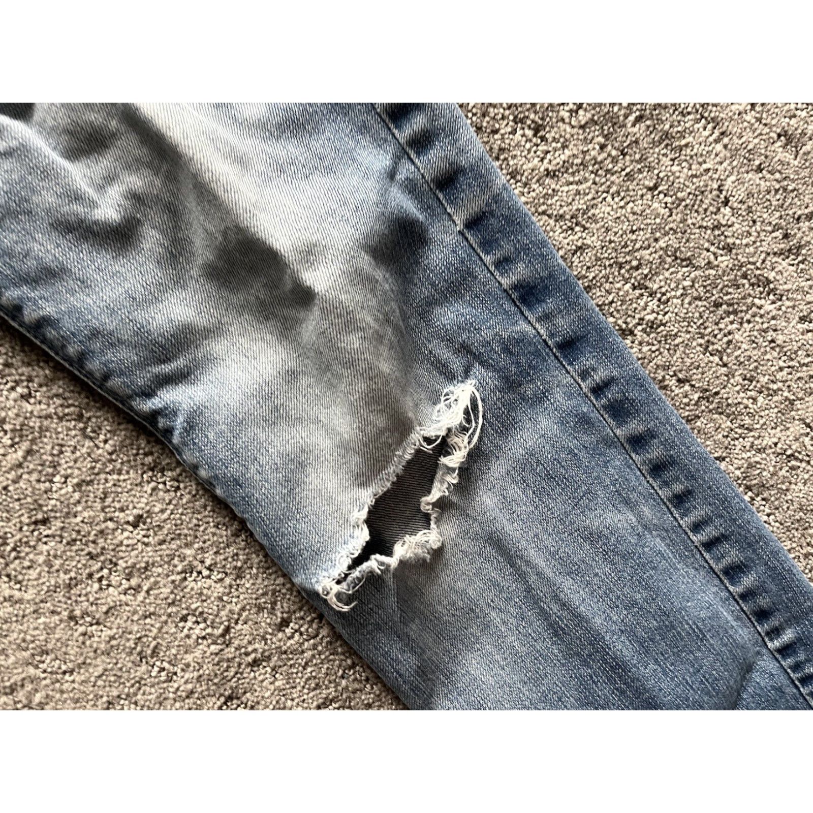 Madewell Madewell Skinny Jeans Womens Size 26 x 29 Low Rise Dark Wash Raw Hem Denim Size 26" / US 2 / IT 38 - 5 Thumbnail