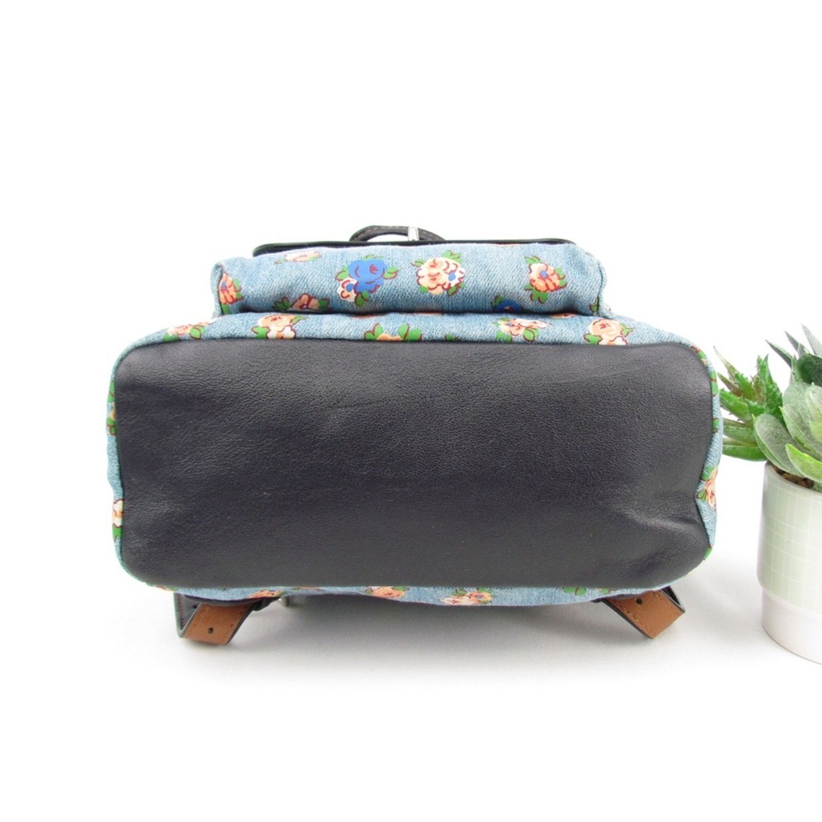 Coach Coach Floral Mini Billie Backpack In Printed Denim & Leather Size ONE SIZE - 5 Thumbnail