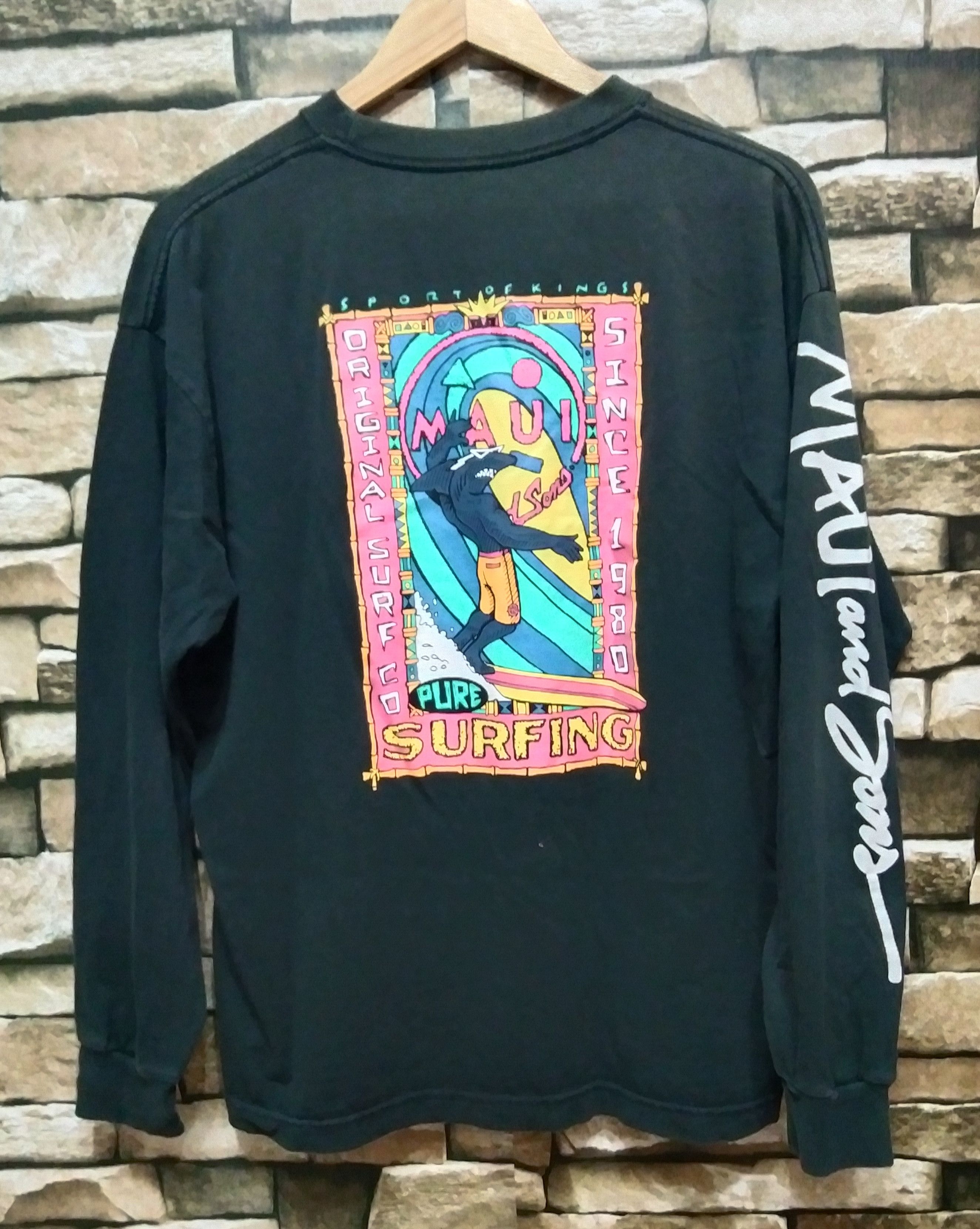 Maui and Sons × Vintage Maui And Son Surfing Long Sleeve Shirt Size US M / EU 48-50 / 2 - 2 Thumbnail