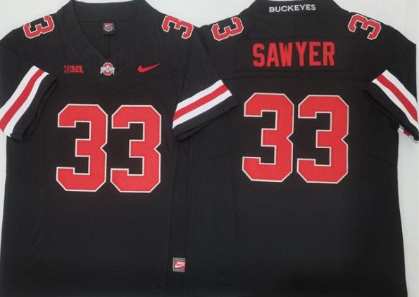 Other Ohio State Buckeyes #33 Jack Sawyer Black 2025 Jersey Size US XL / EU 56 / 4 - 1 Thumbnail