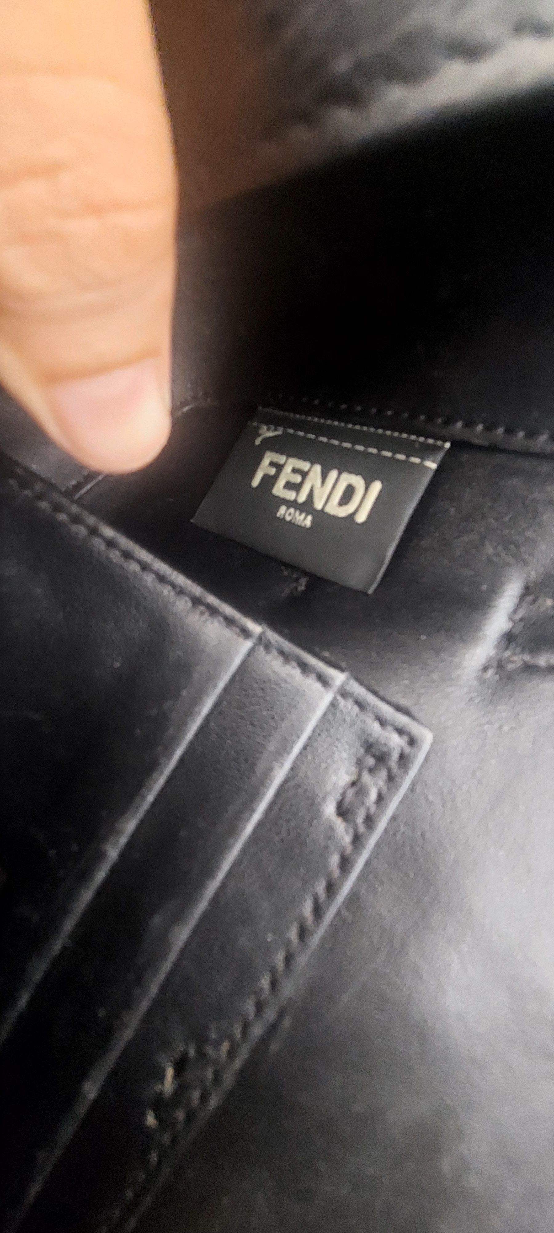 Fendi Fendi Baguette Black Leather Bag Belt Size ONE SIZE - 8 Thumbnail