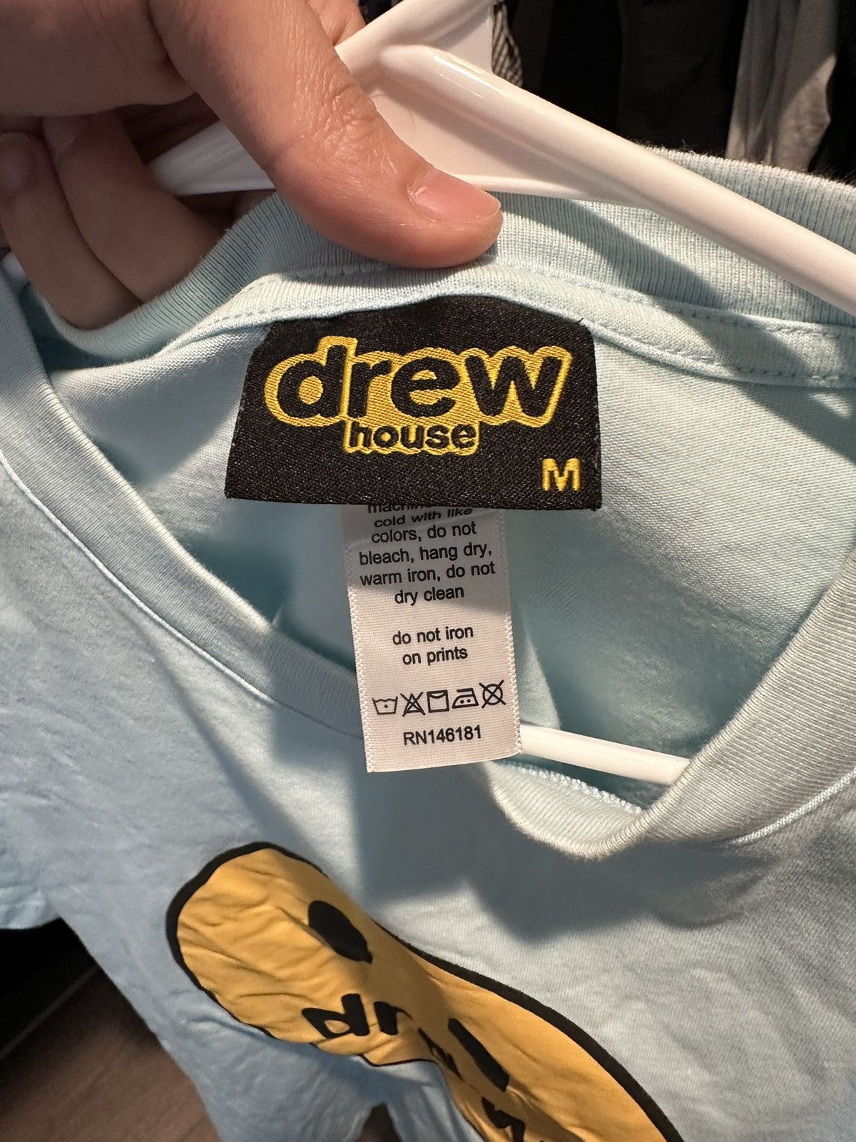 Drew House × Justin Bieber Drew house mascot tee shirt blue | Grailed