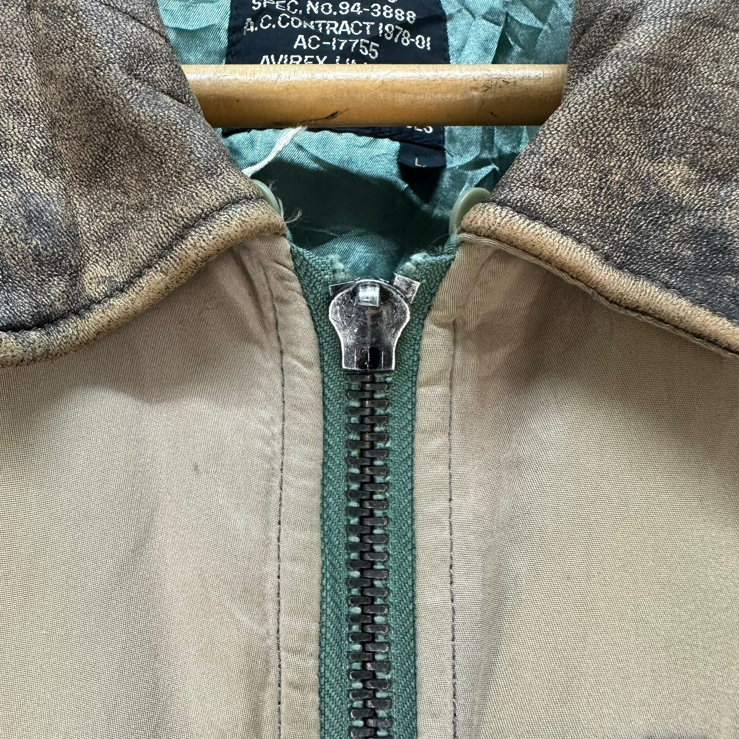 Avirex TRASHED🔥 87's AVIREX TYPE B15 FLIGHT JACKET #7706-166 Size US L / EU 52-54 / 3 - 3 Thumbnail