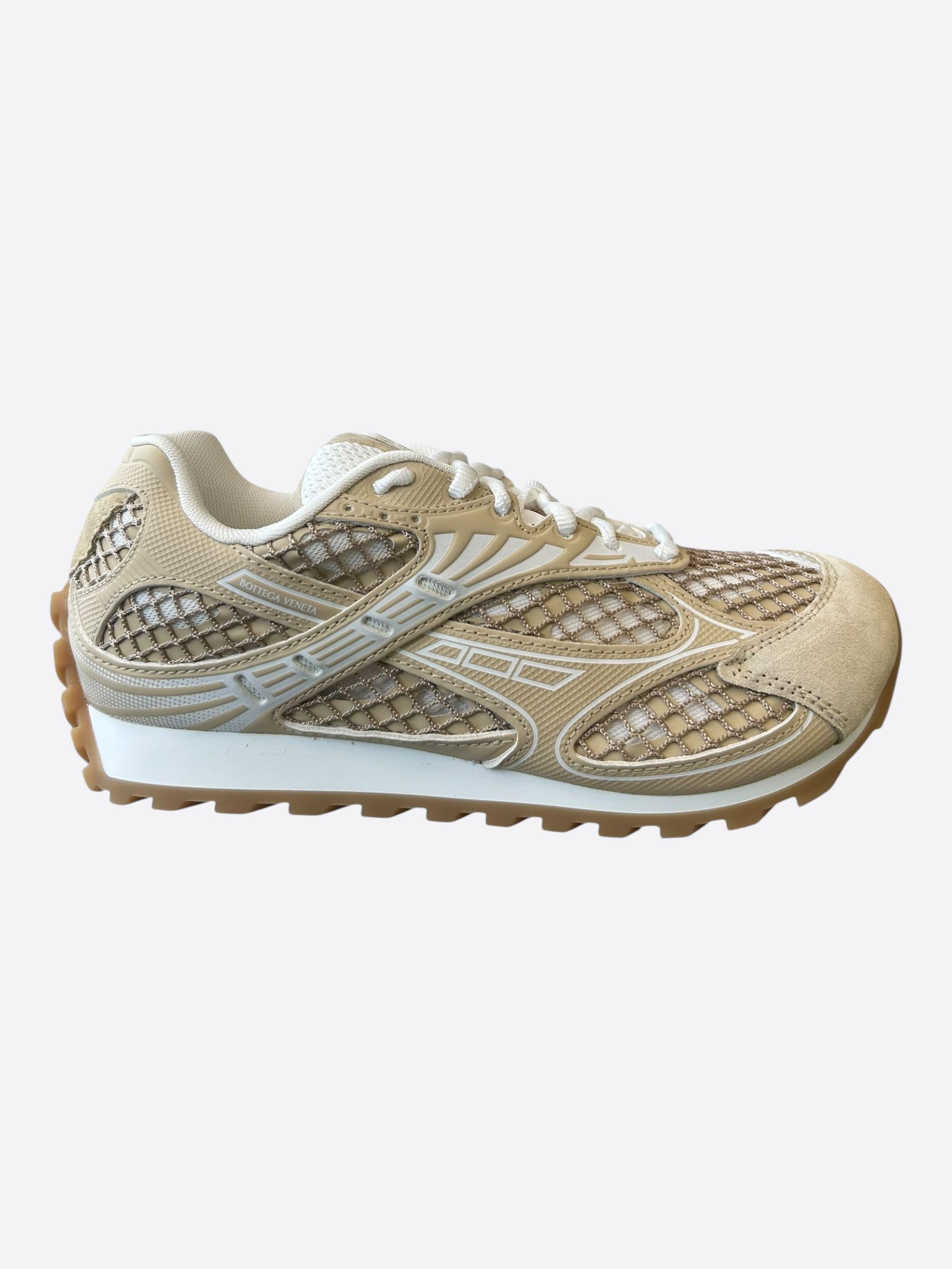 Bottega Veneta Bottega Veneta Beige Suede Orbit Women's Sneakers Size US 7 / IT 37 - 1 Thumbnail