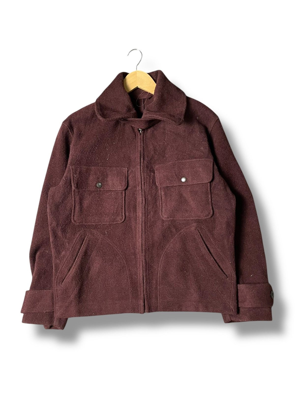 Japanese Brand × Uniqlo × Vintage UNIQLO Wool Blend Fleece Jacket (134) Size US M / EU 48-50 / 2 - 1 Thumbnail