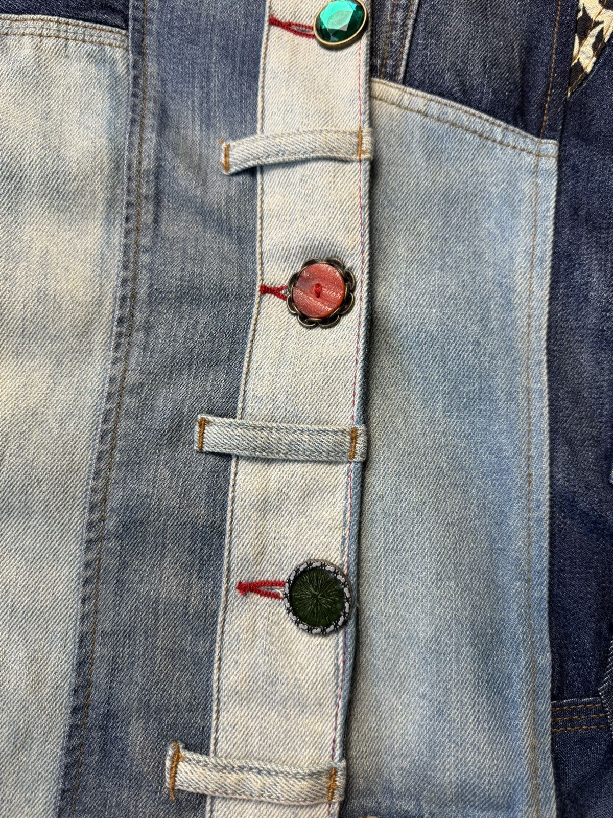 Desigual Vintage Designer Patch work Denim Jackets Y2K Japanese Size M / US 6-8 / IT 42-44 - 23 Thumbnail