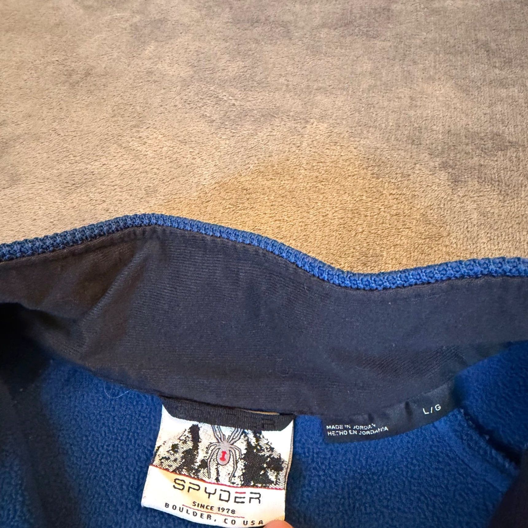 Spyder Spyder 1/4 Zip Pullover Top Waffle Knit Performance Blue Mens Large Size US L / EU 52-54 / 3 - 3 Thumbnail