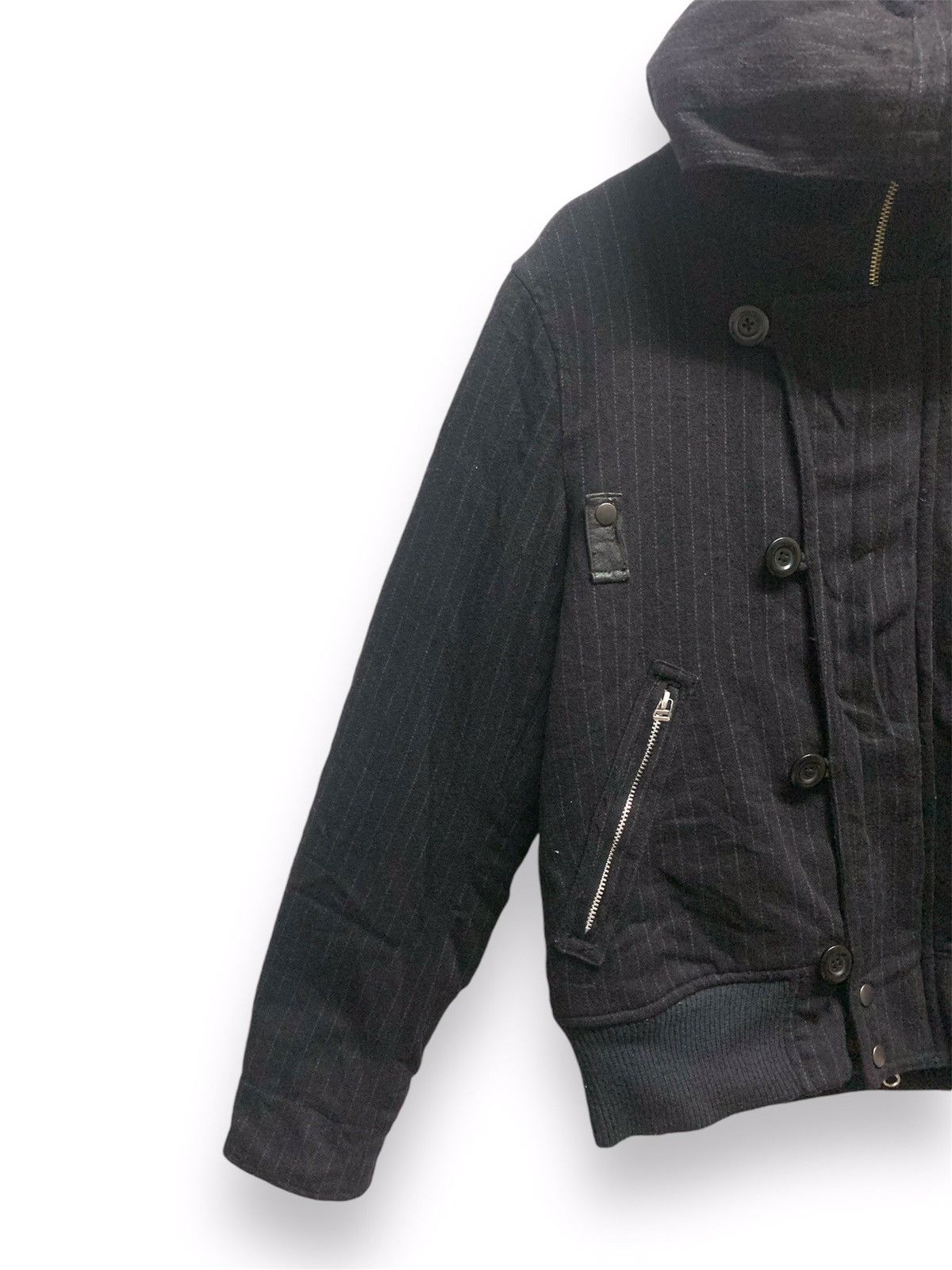 Designer × Takeo Kikuchi × Vintage TAKEO KIKUCHI Bomber Hoodie Jacket Zipper Size US L / EU 52-54 / 3 - 3 Thumbnail